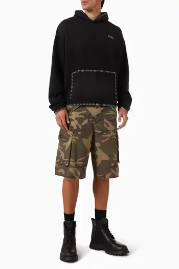 Camouflage Utility Cargo Shorts in Twill