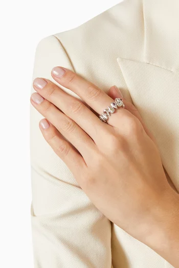 Multi-stone Oura Ring Jacket in 18kt White Gold