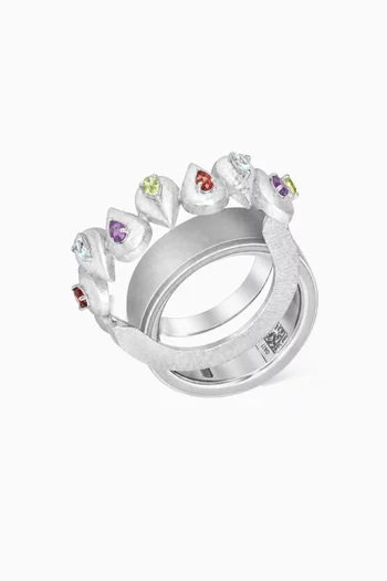 Multi-stone Oura Ring Jacket in 18kt White Gold