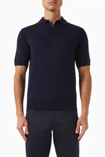 Buttonless Polo Shirt in Cashwool®