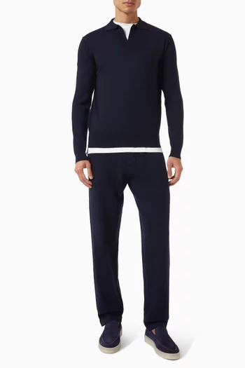 Buttonless Polo Sweater in Cashwool®
