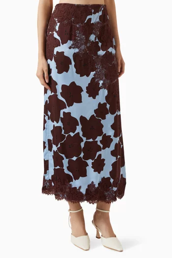 Lily Floral-print Maxi Skirt