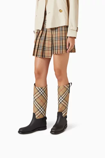 Check Cavalier Knee-high Outdoor Boots
