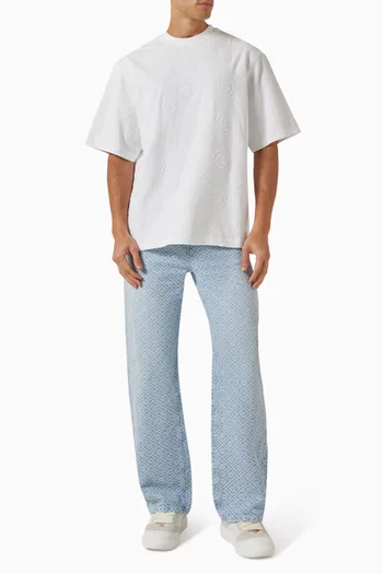 Applique Monogram Oversized T-shirt in Cotton-jersey