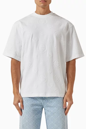 Applique Monogram Oversized T-shirt in Cotton-jersey