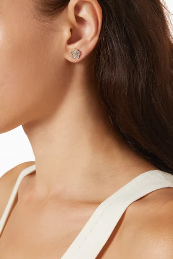Forget Me Not Stud Earrings in 18kt Gold-plated Brass
