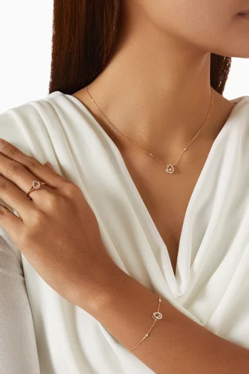 سوار مرصع بماسة متحركة ذهب عيار 18