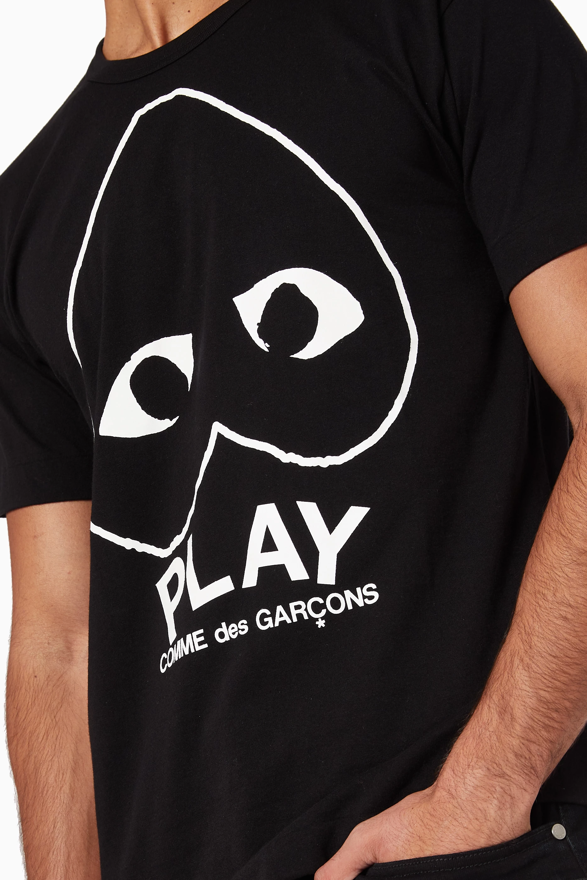Inverted heart logo t-shirt comme deals des garçons play