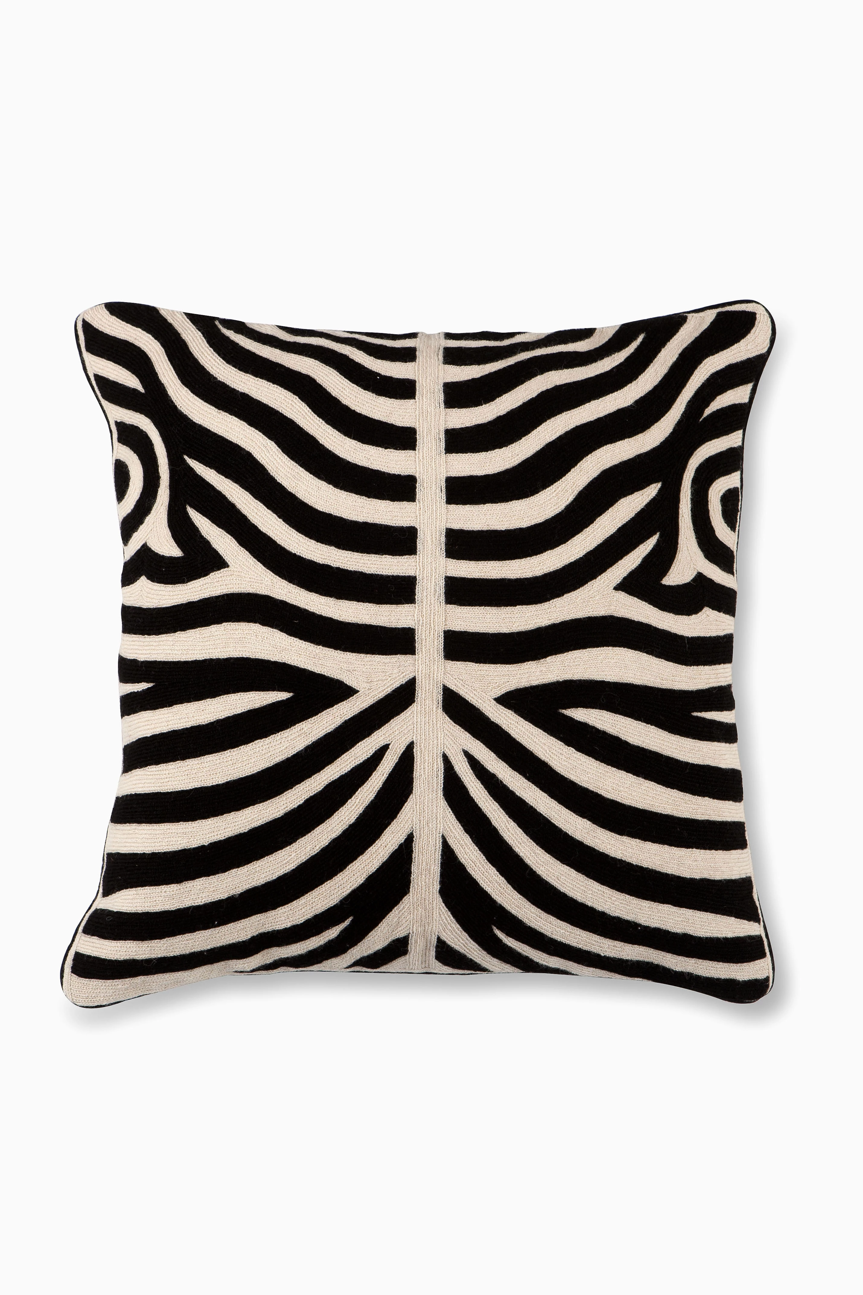 Buy Eichholtz Black Embroidered Zebra Cushion for Women in UAE Ounass