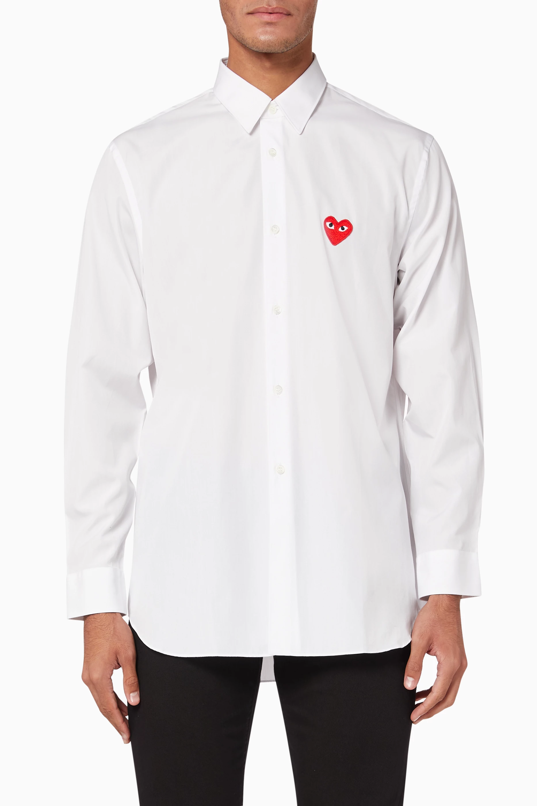 Cdg button down shirt discount