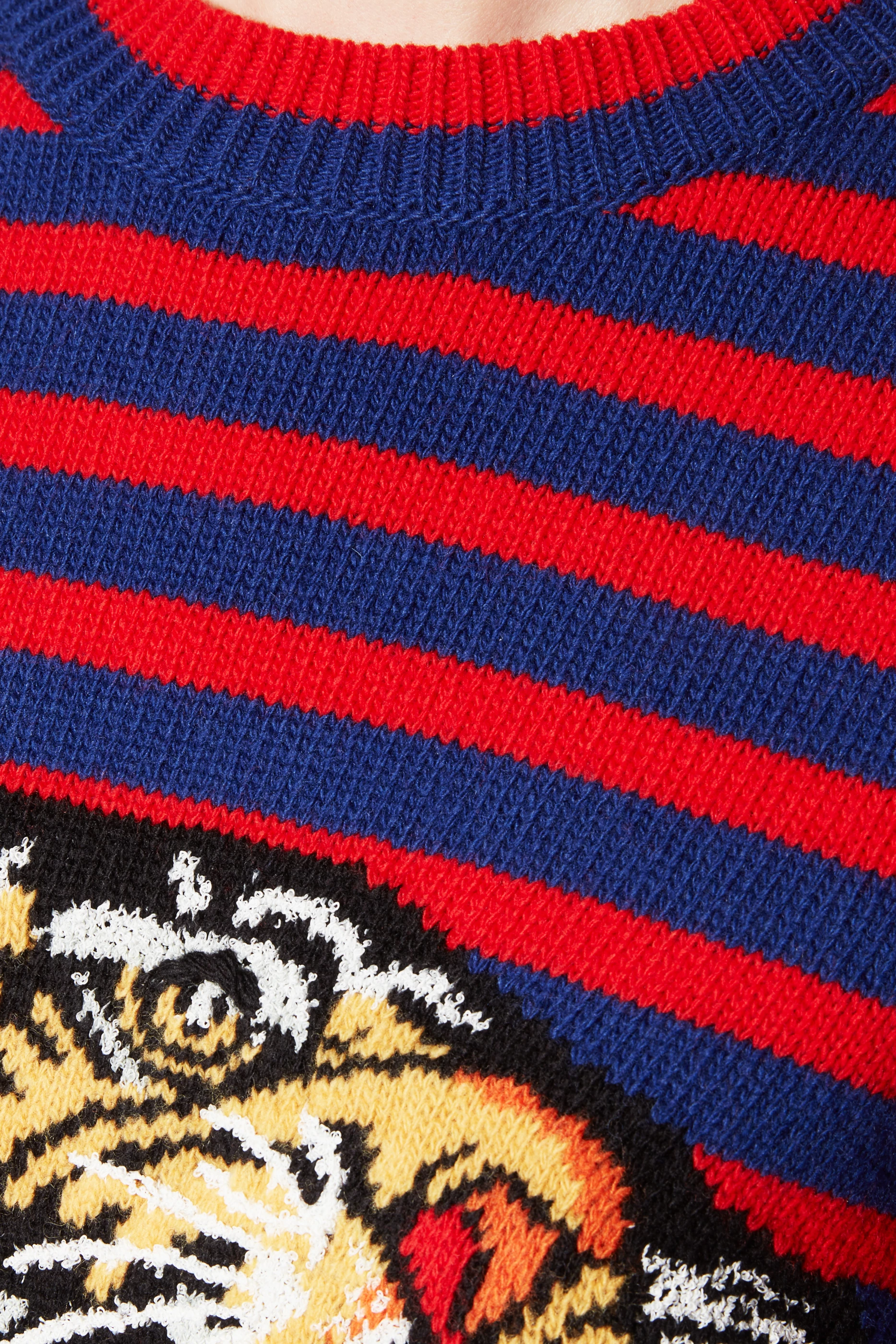 Gucci red tiger sweater hotsell