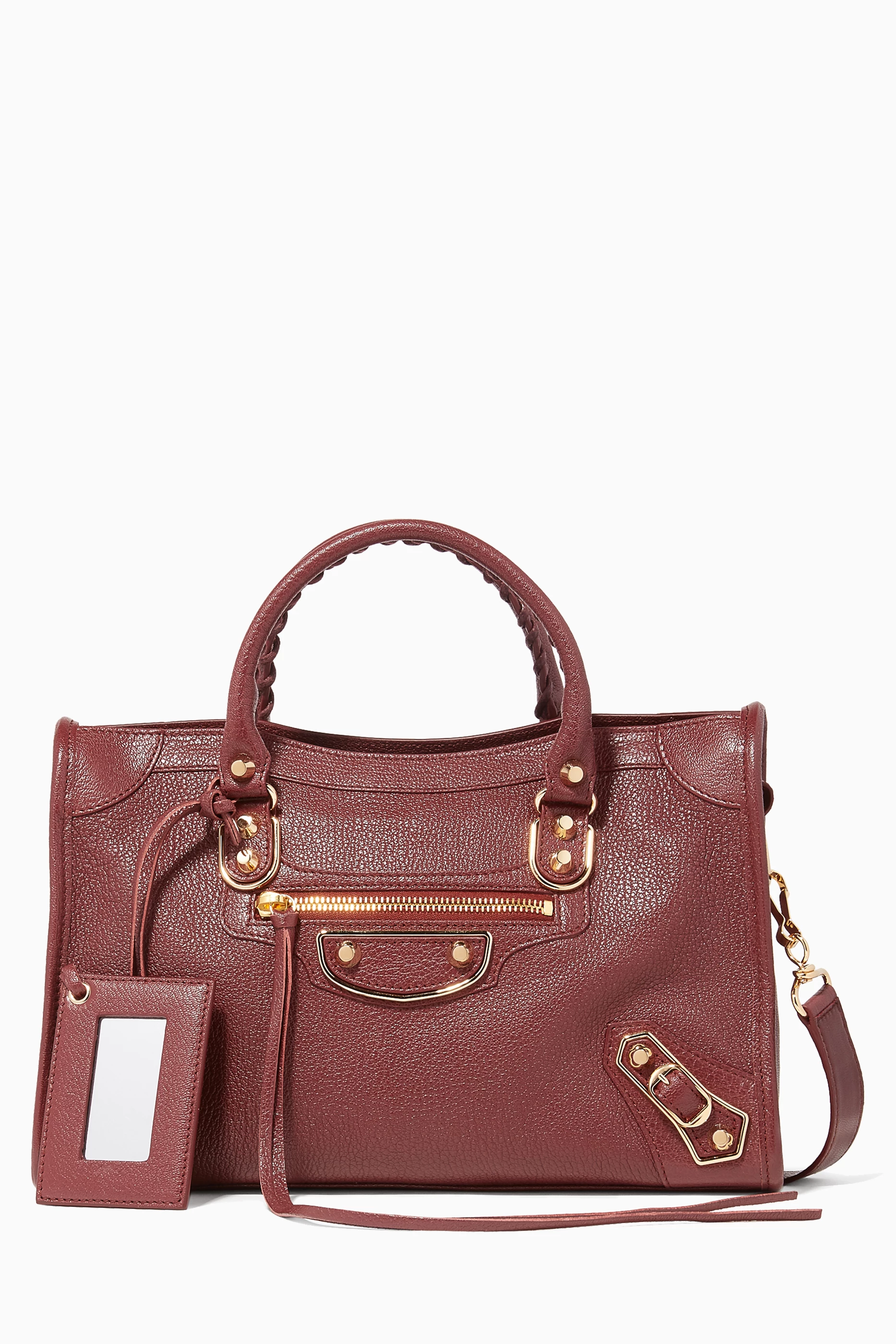 Balenciaga mini city burgundy 2025