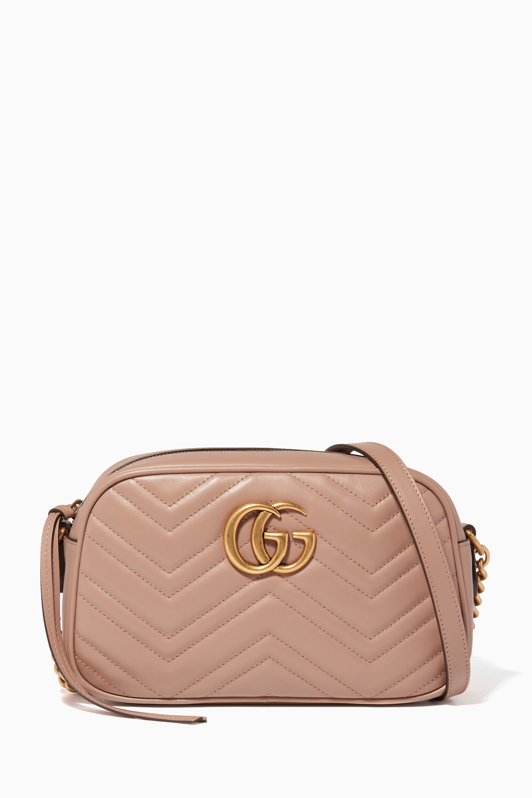 Buy Gucci Neutral Light Pink GG Marmont 2.0 Camera Bag for Women