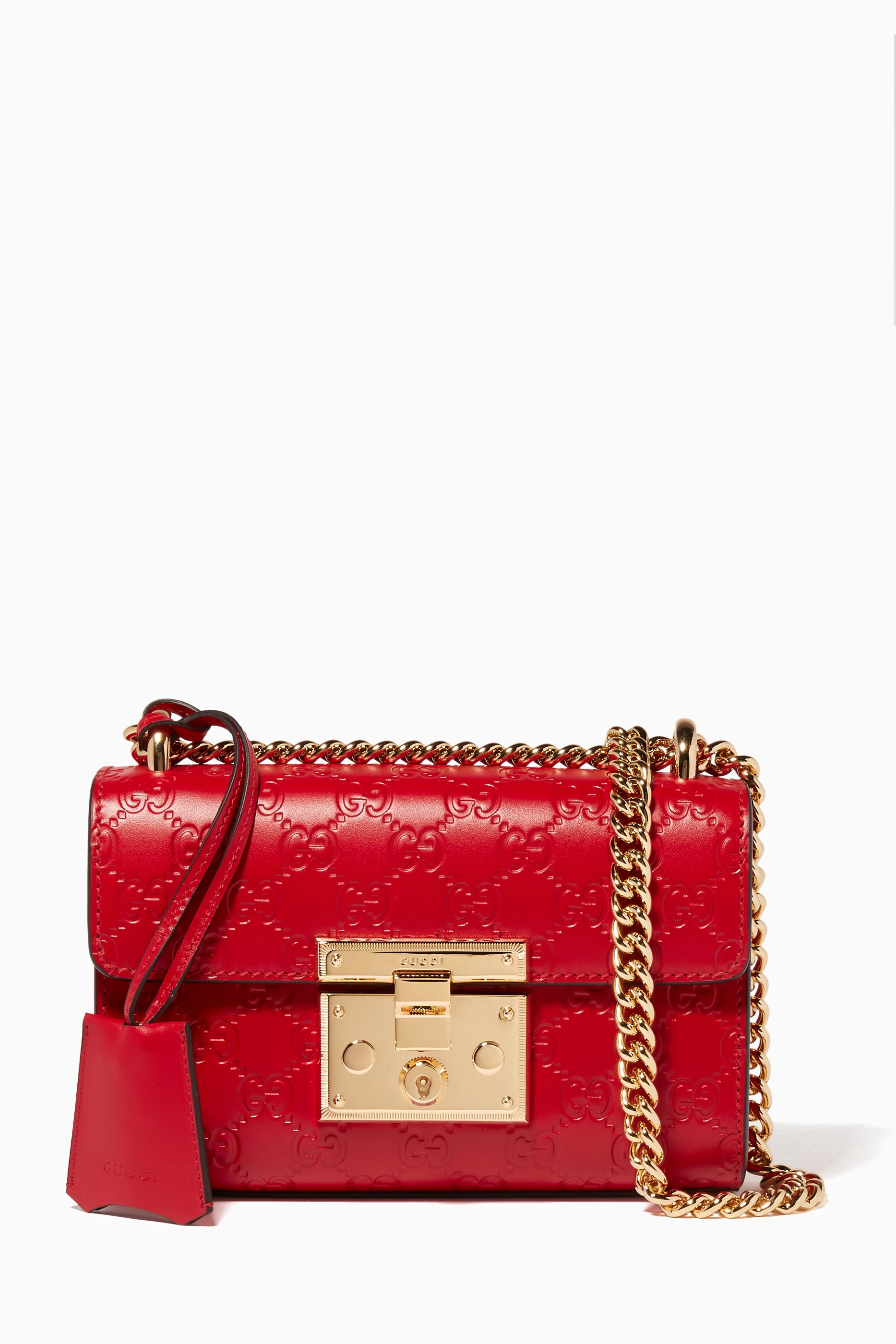 Gucci red padlock bag discount