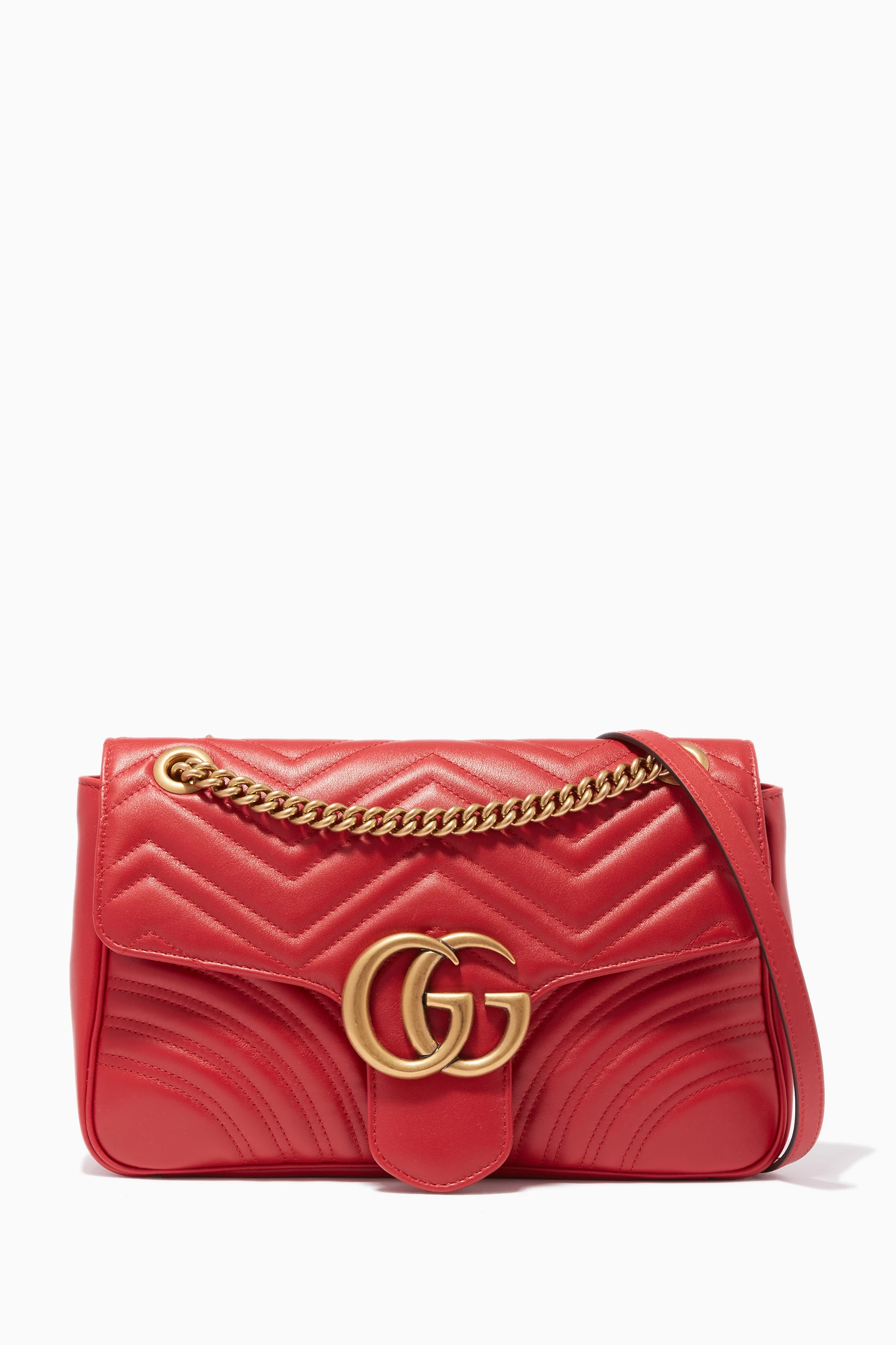 Gucci marmont red medium store