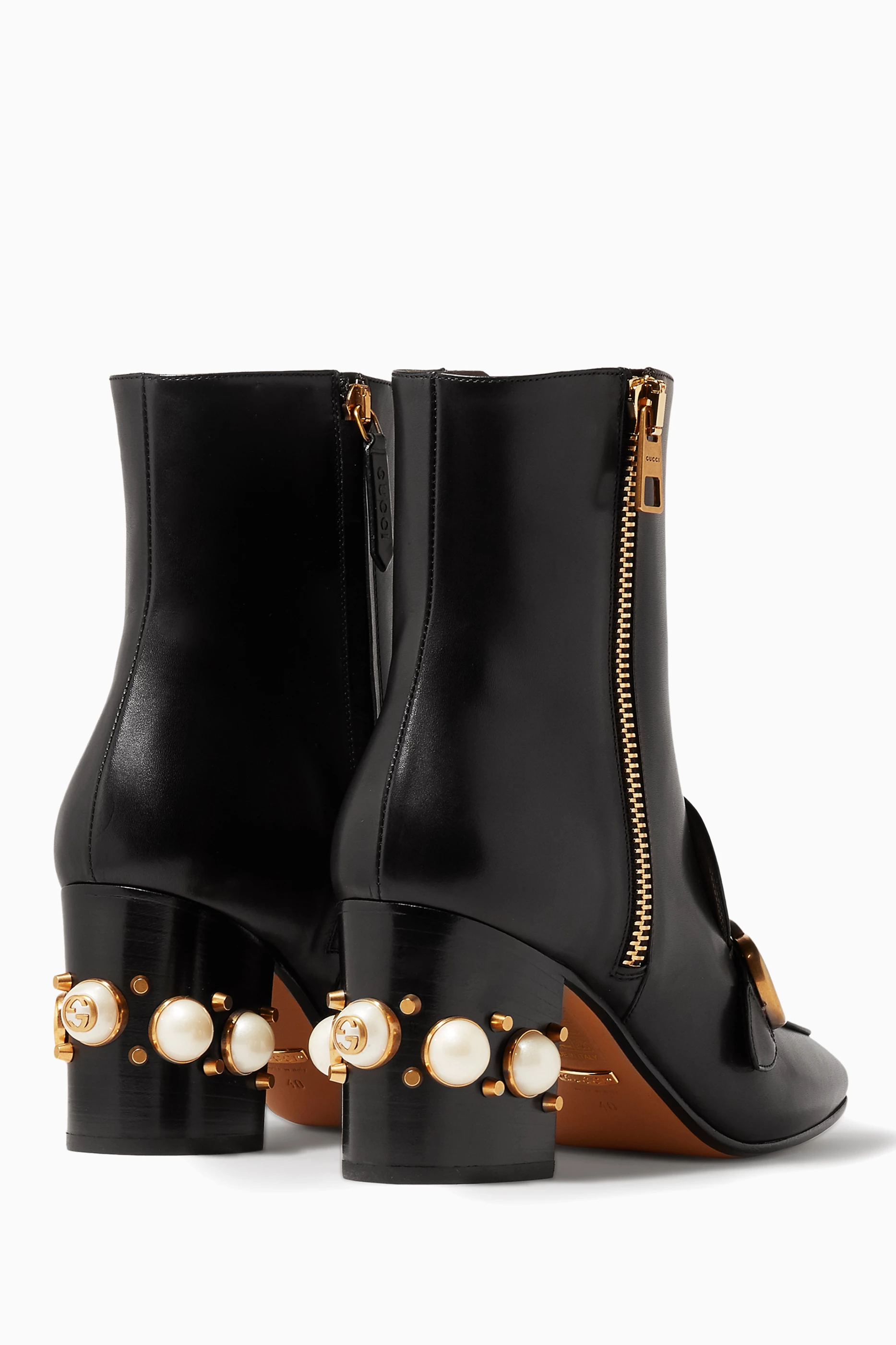 Gucci boots pearls shop