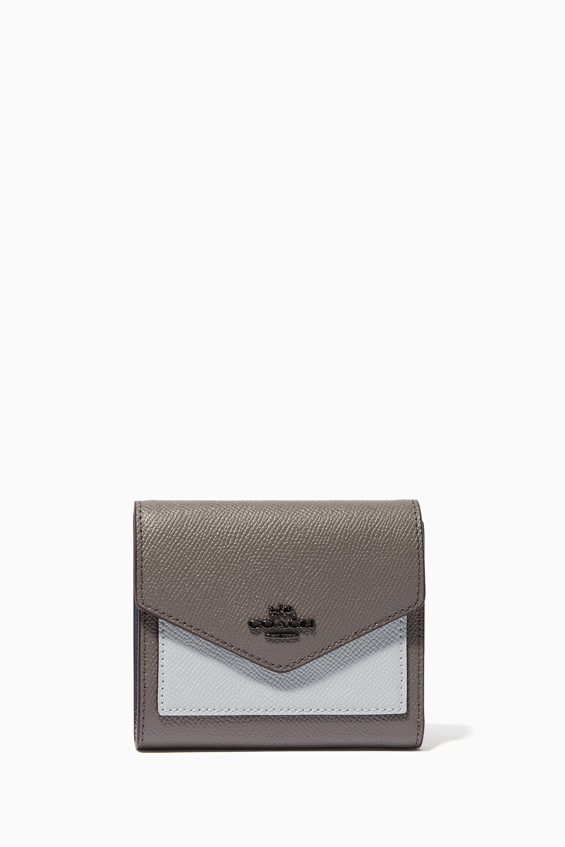 Heather grey coach wallet shop