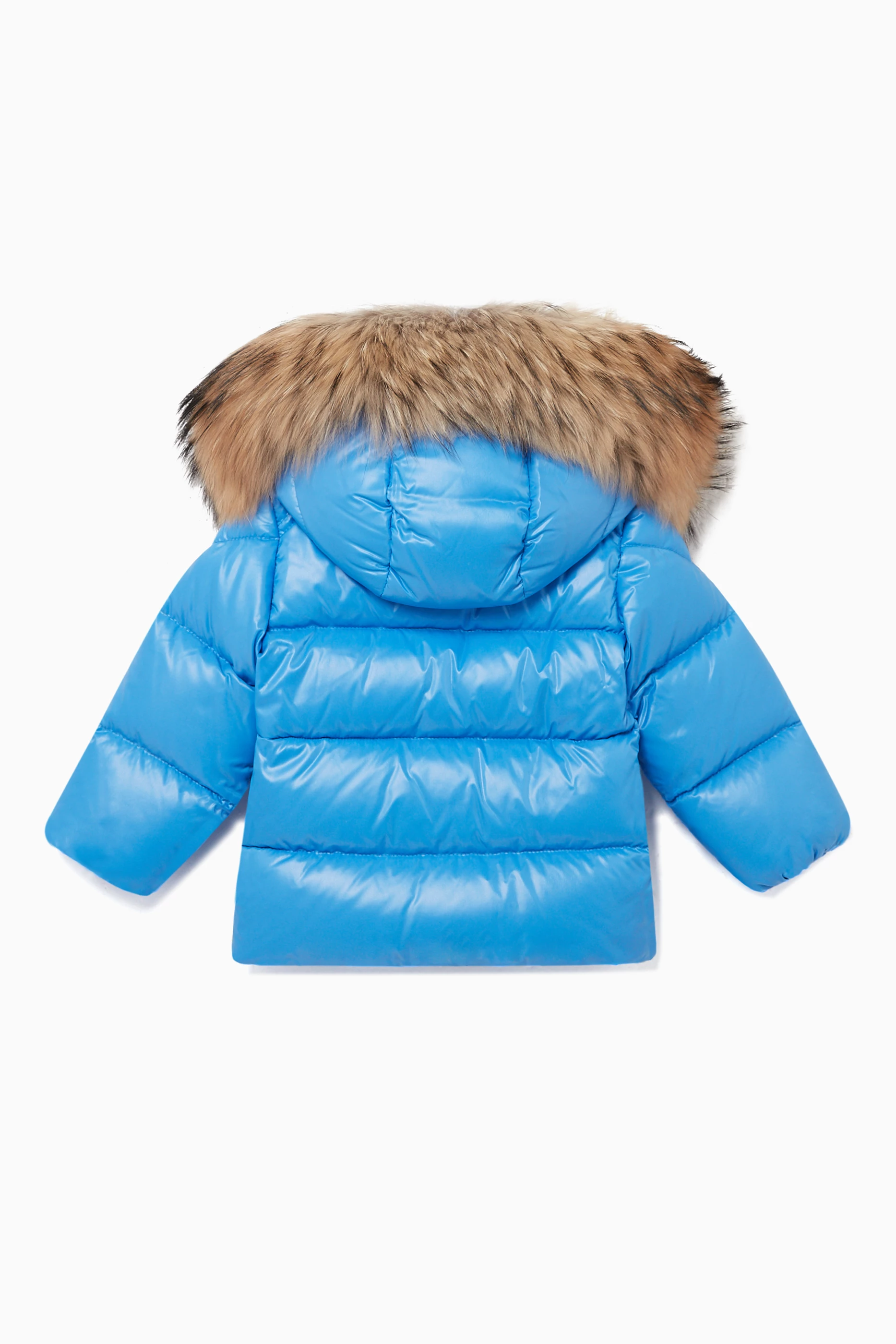 Buy Moncler Enfant Blue K2 Hooded Puffer Jacket for Baby Boys in