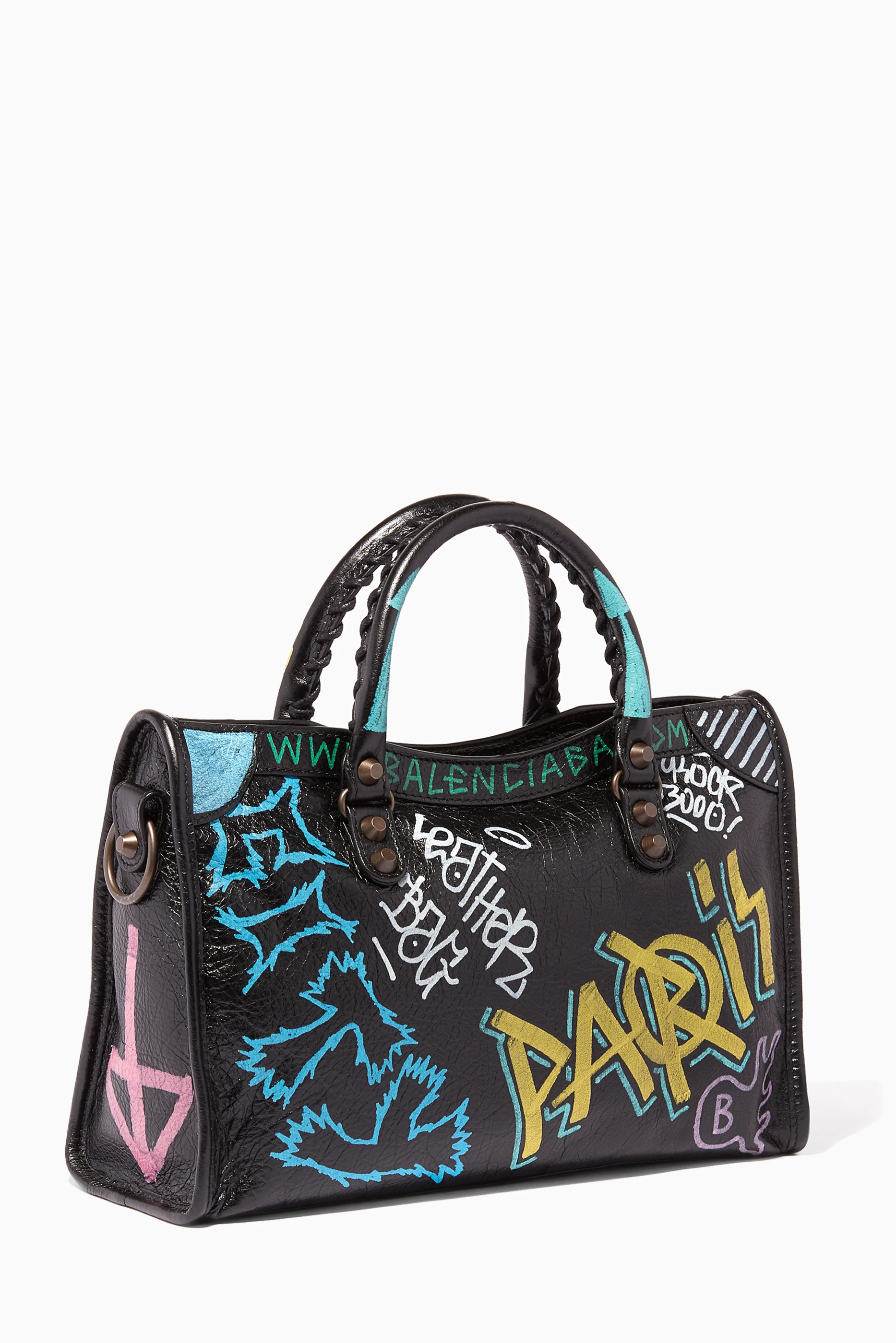 Balenciaga classic city graffiti online bag