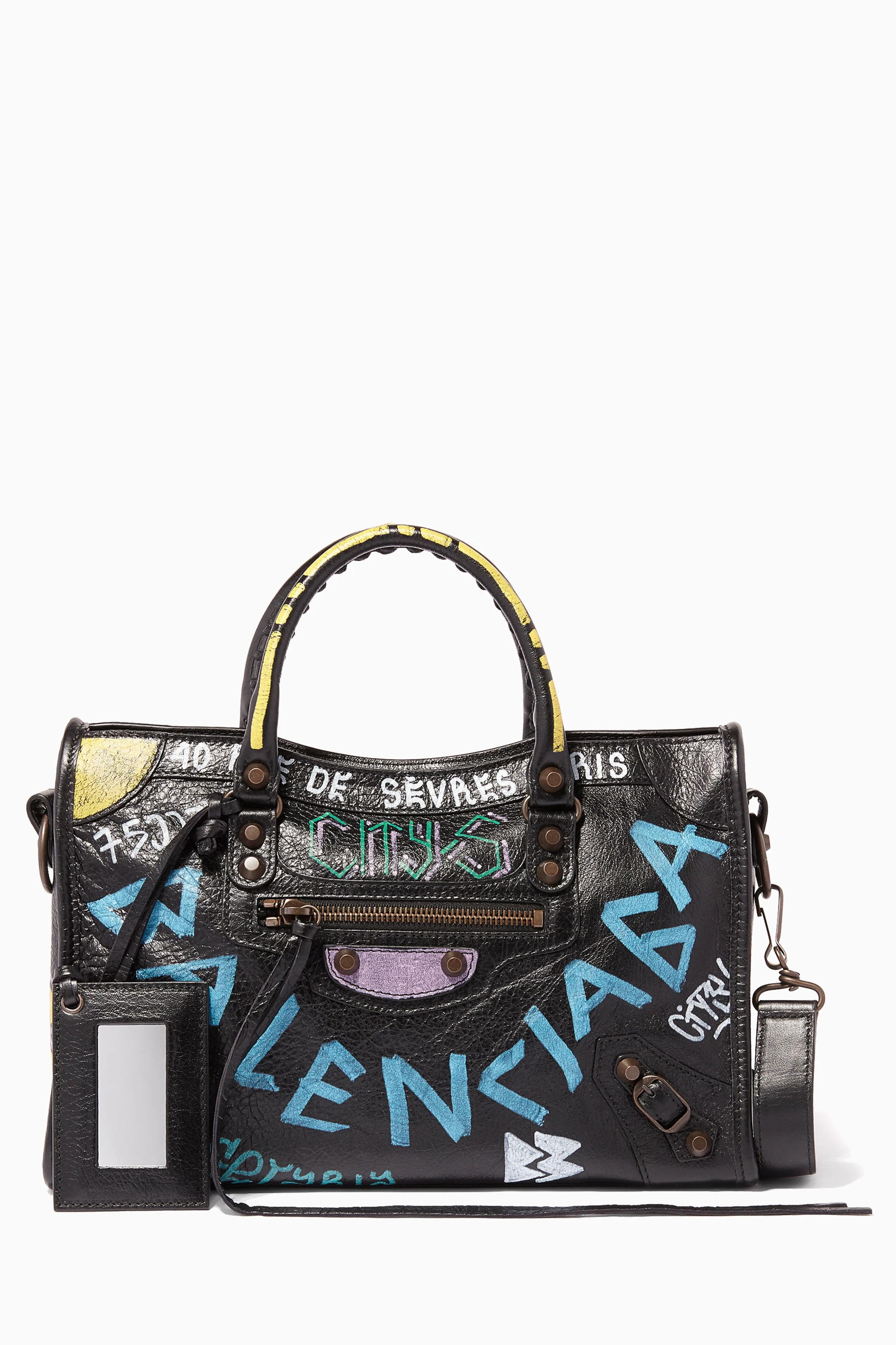 Balenciaga city shop graffiti bag