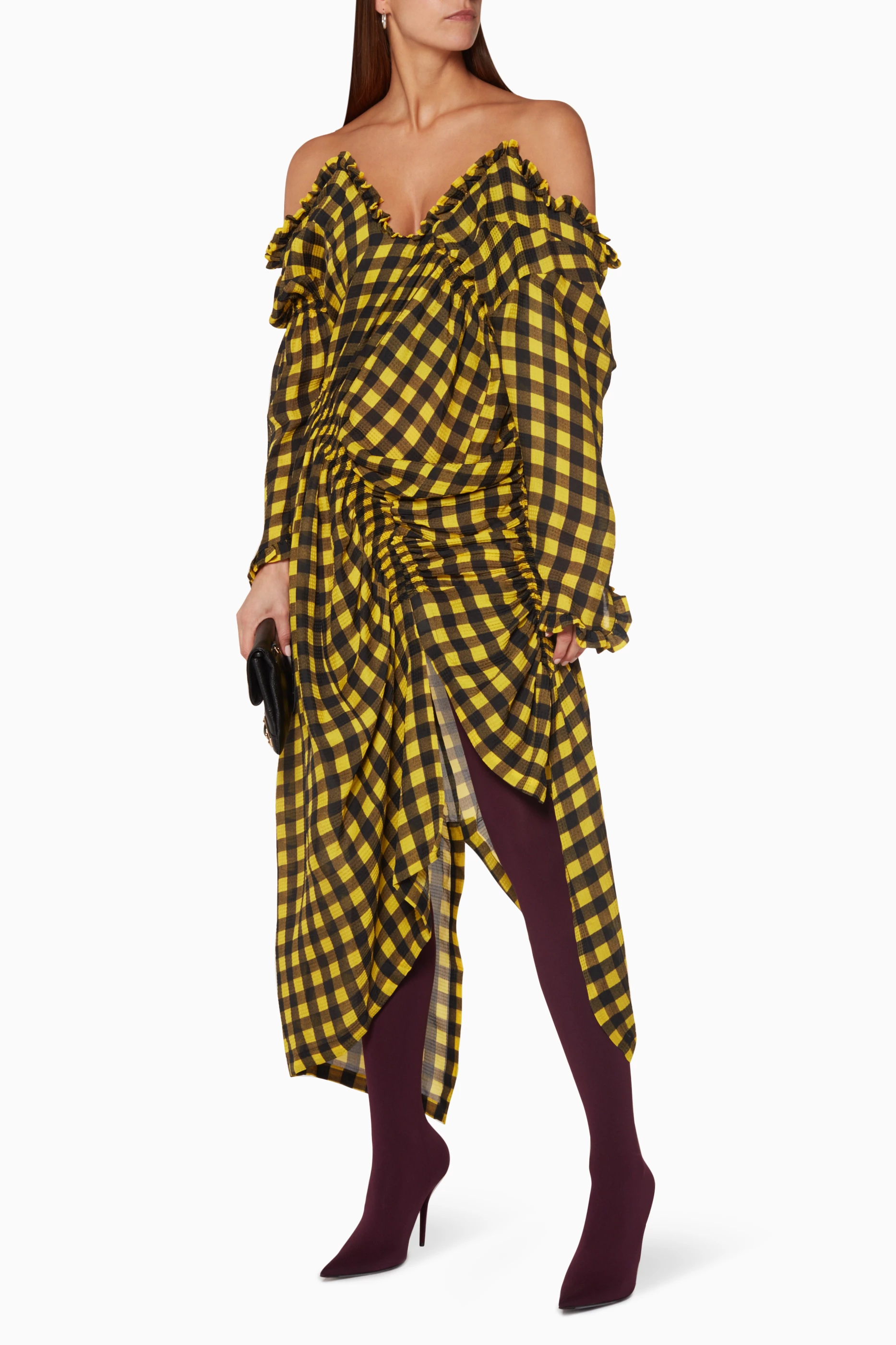 Balenciaga spandex thigh high top boots