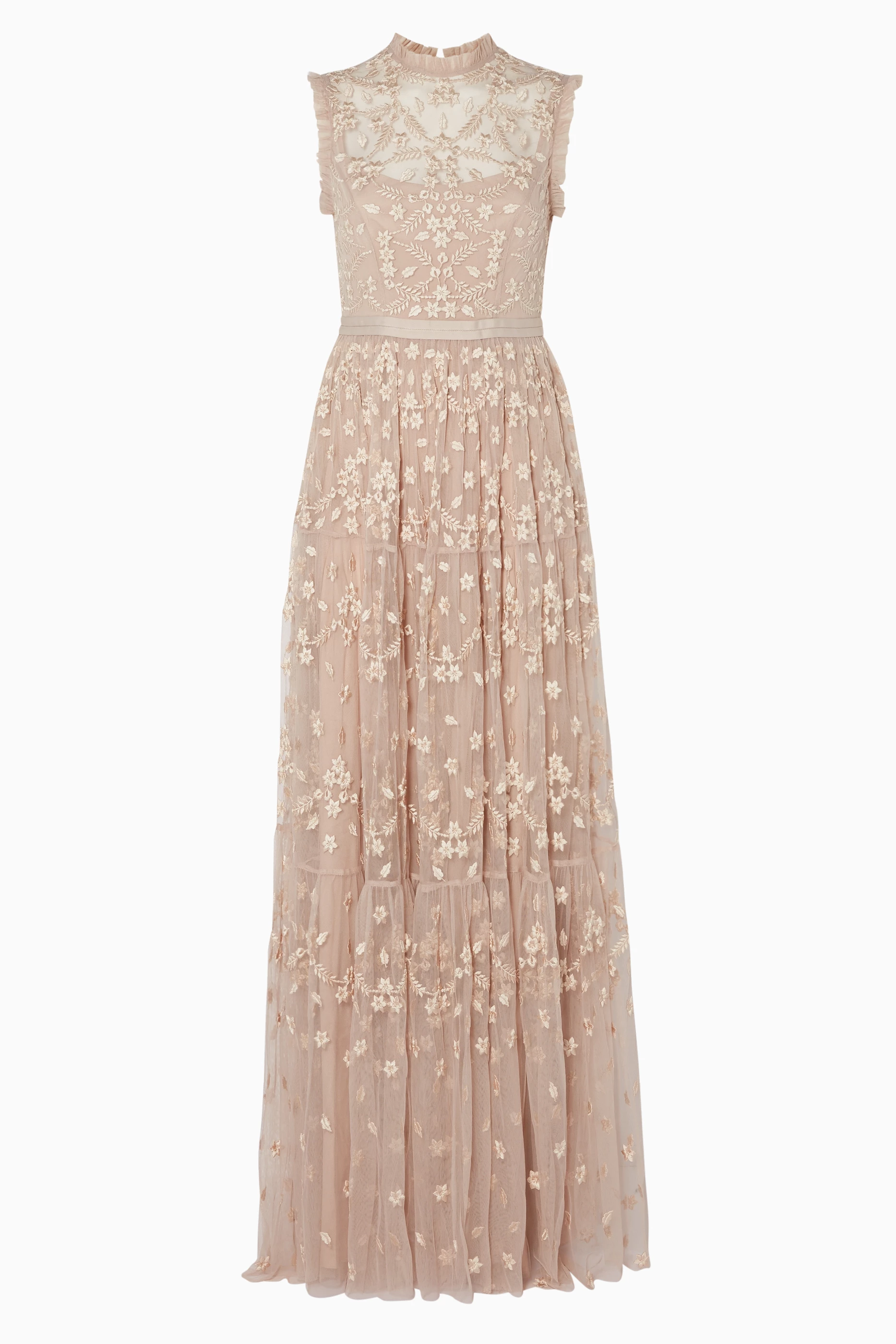 Buy Needle Thread Neutral Beige Clover Gown for Women in UAE