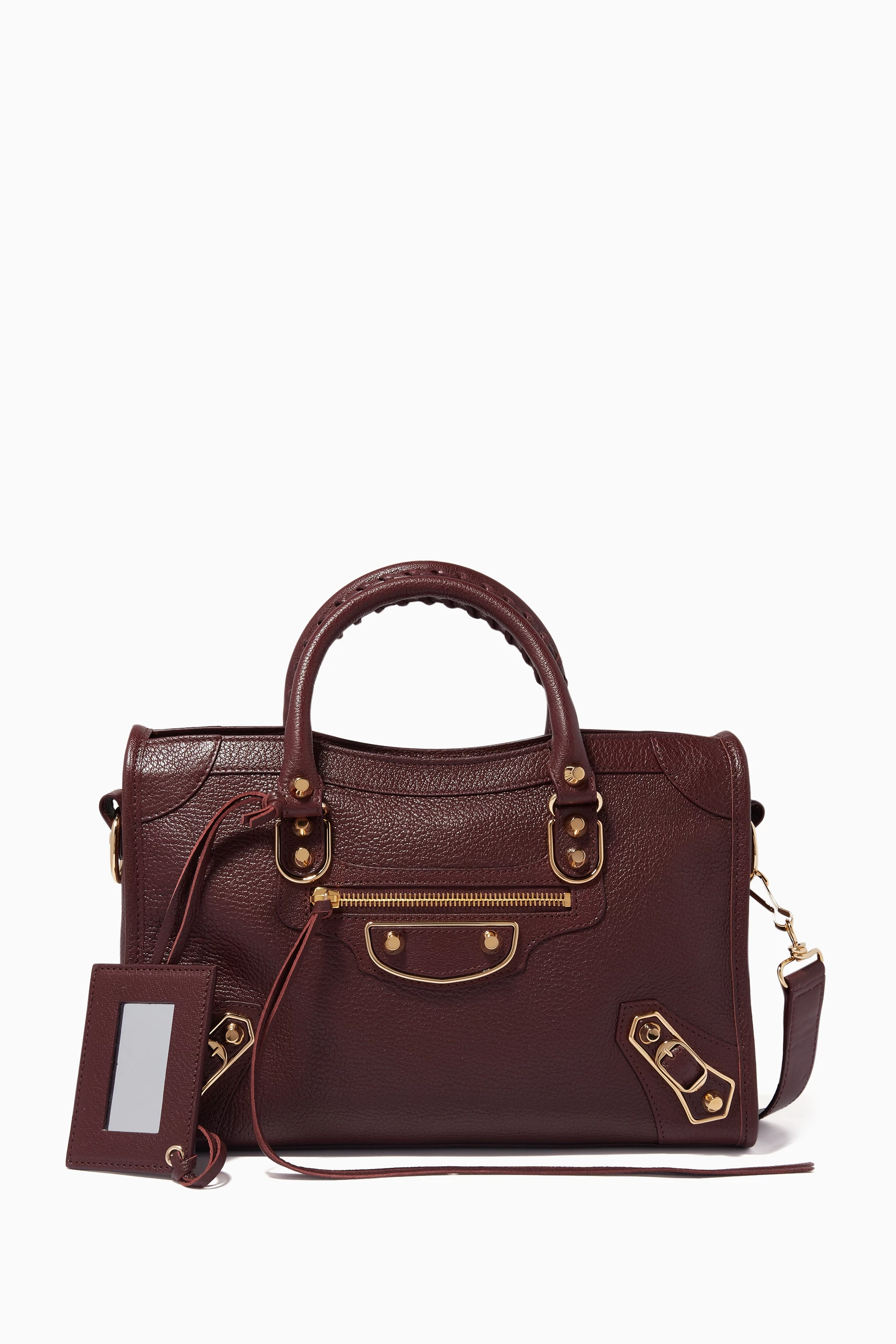 Balenciaga store bordeaux bag