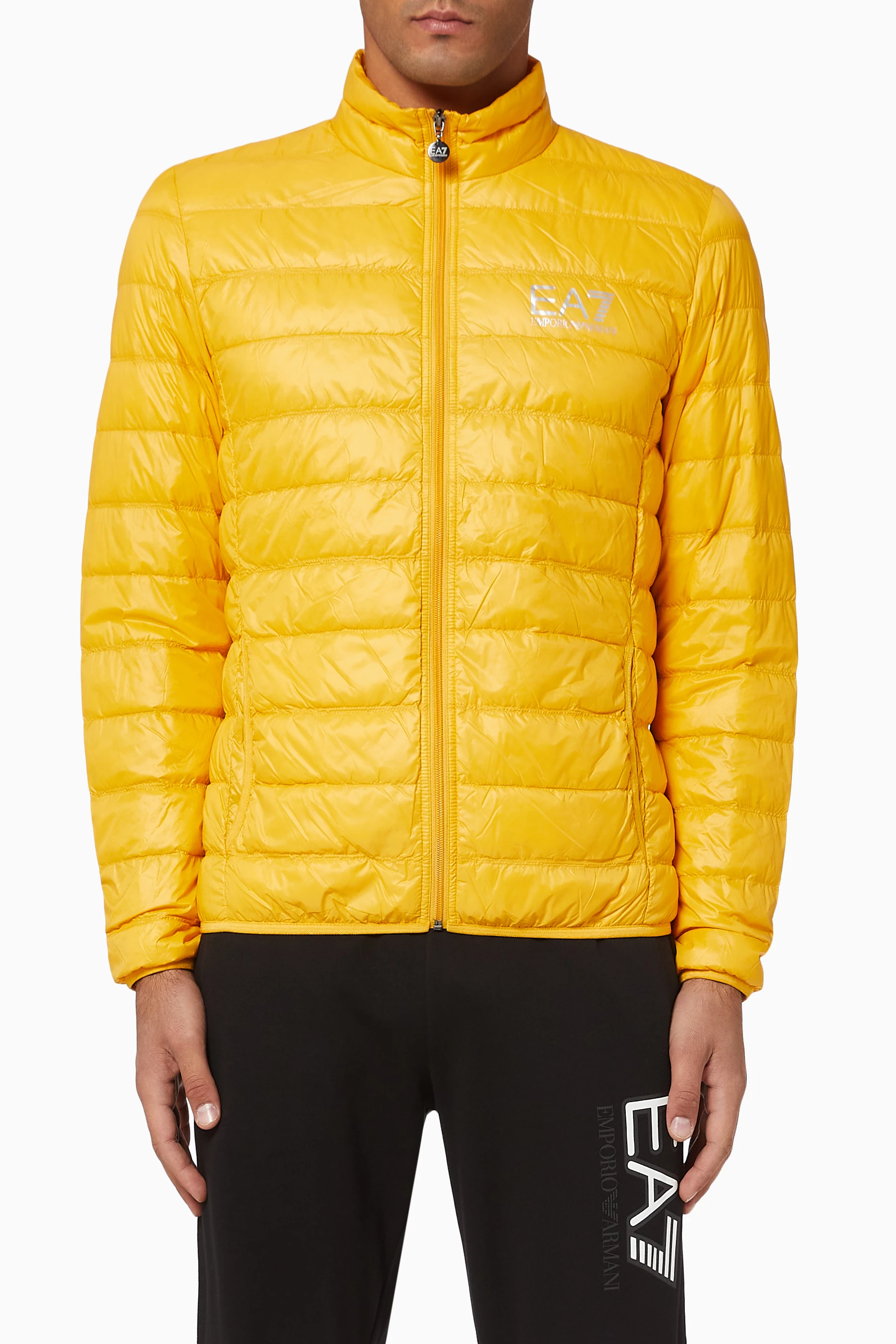 Buy Emporio Armani Yellow EA7 Train Core Down Jacket for Men in