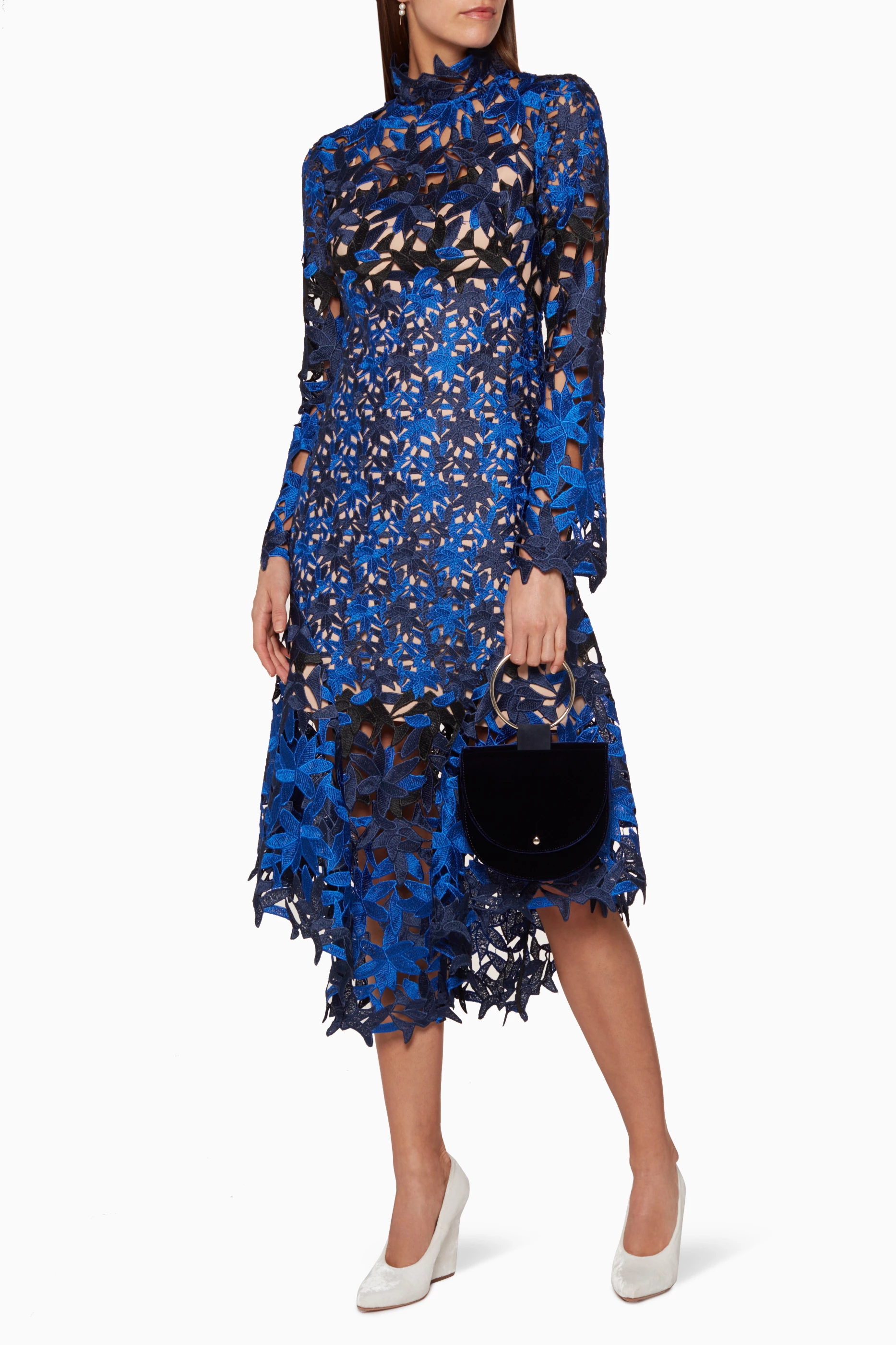 Buy Acler Blue Ultramarine Blue Davis Lace Dress for Women in UAE Ounass