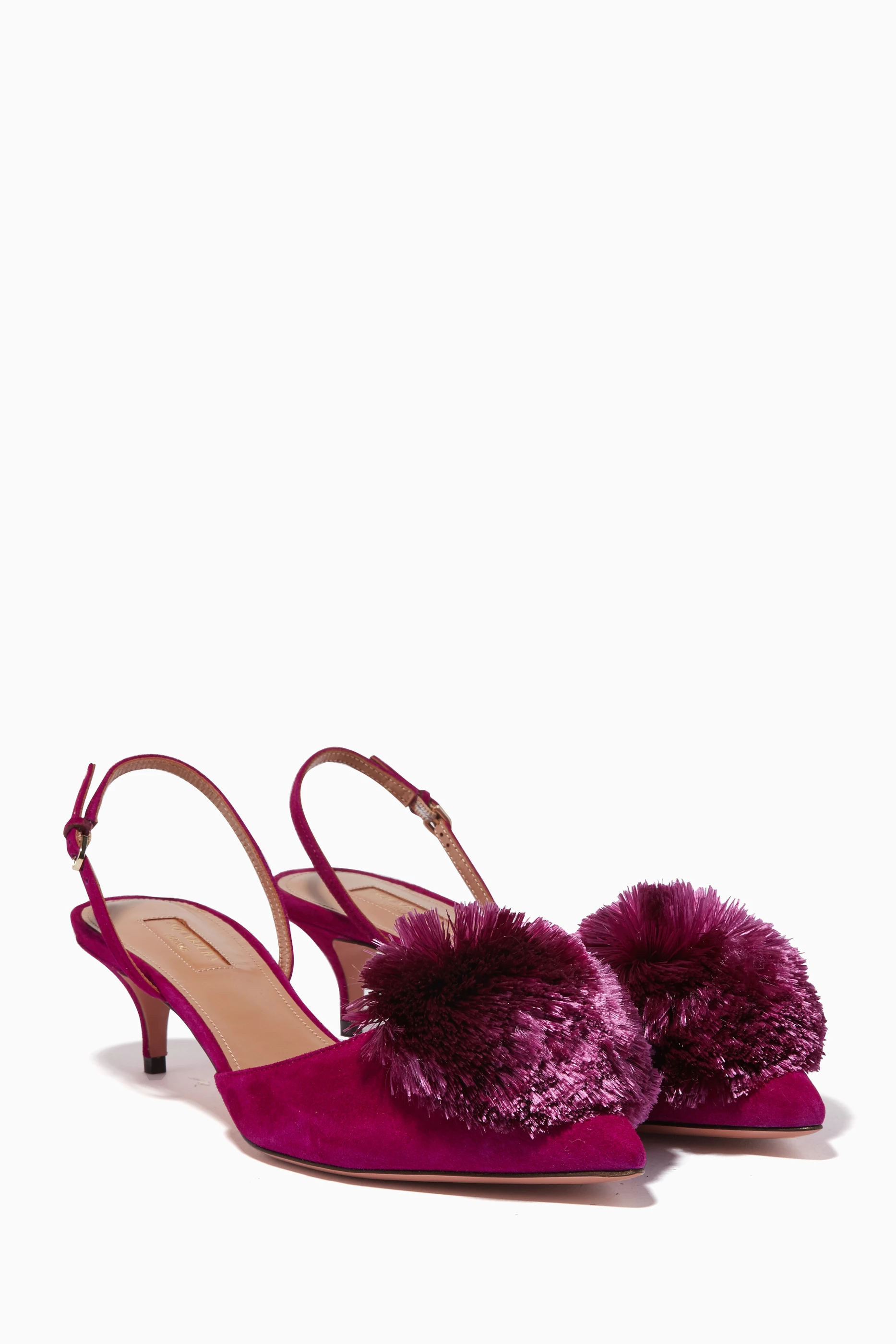 Aquazzura powder store puff heels