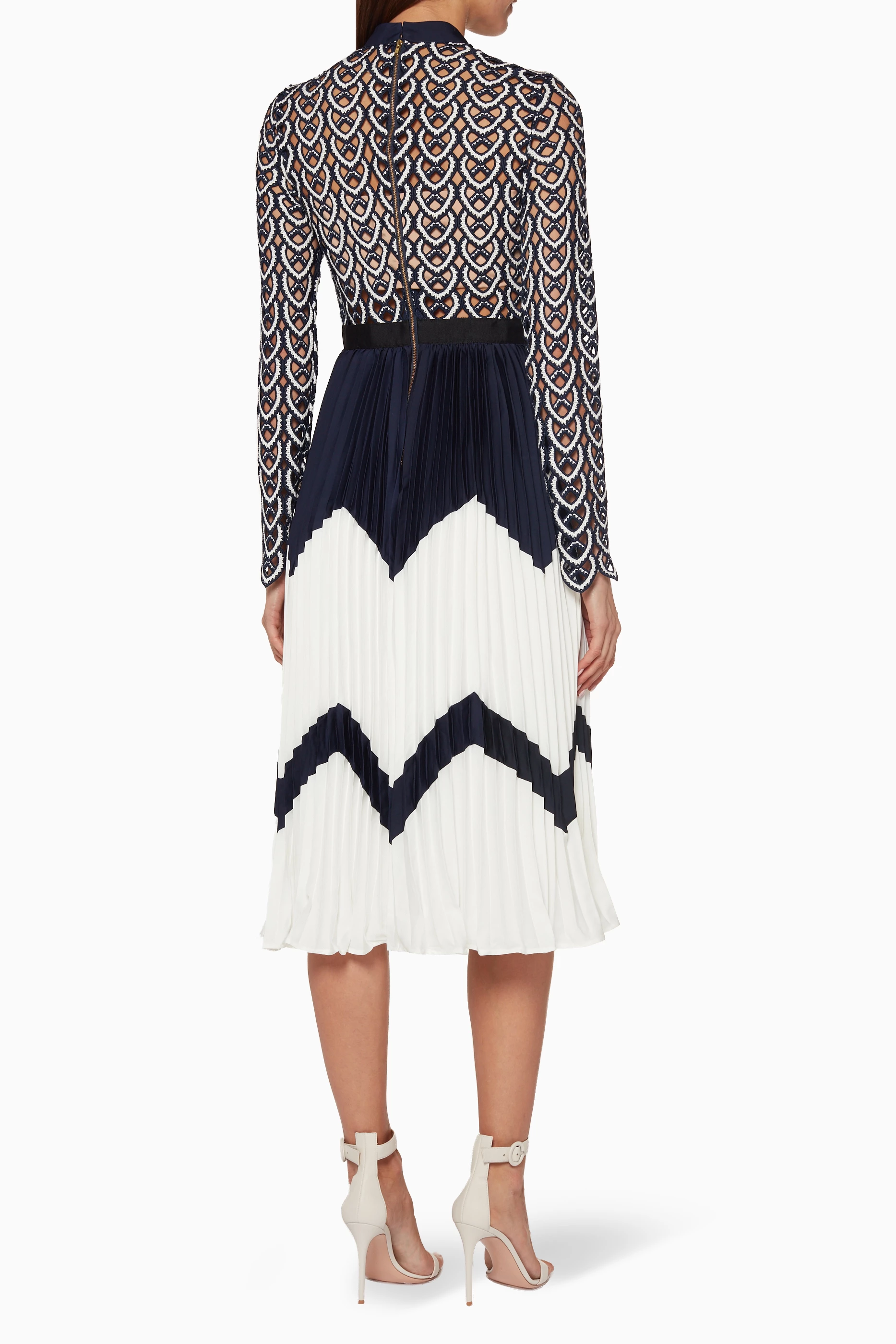 Self portrait hotsell crochet midi dress