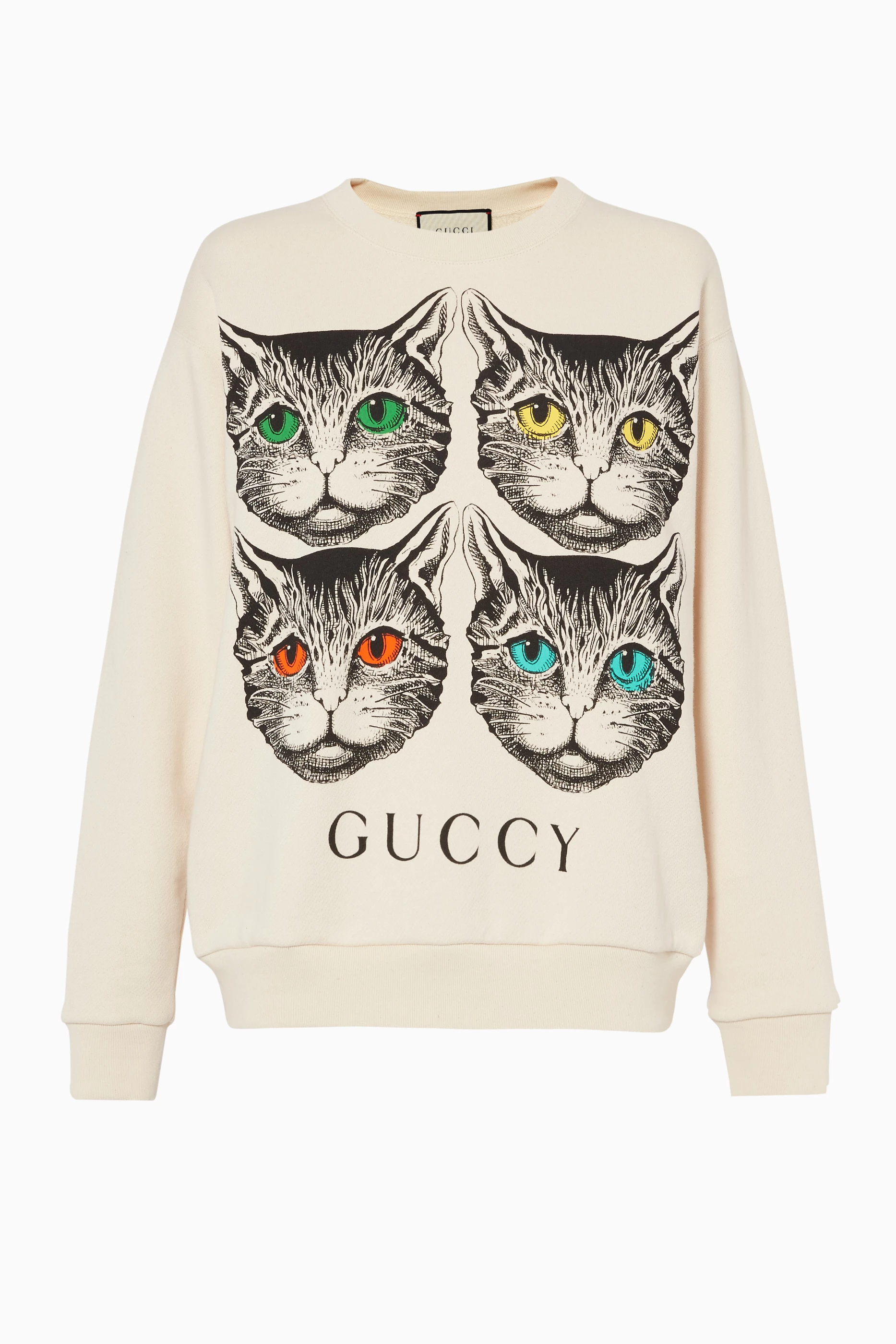 Gucci cat sweatshirt hotsell