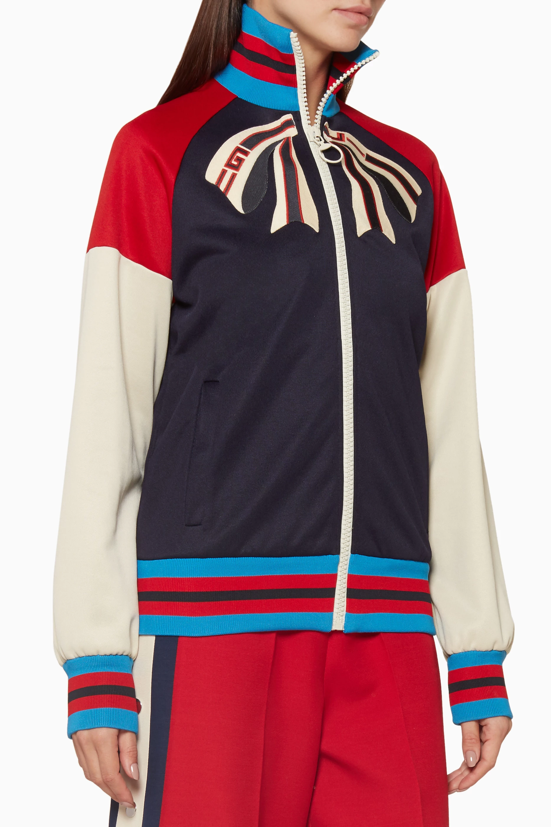 Buy Gucci Multicolour Red Guccify Yourself Printed Jacket for Women in UAE Ounass