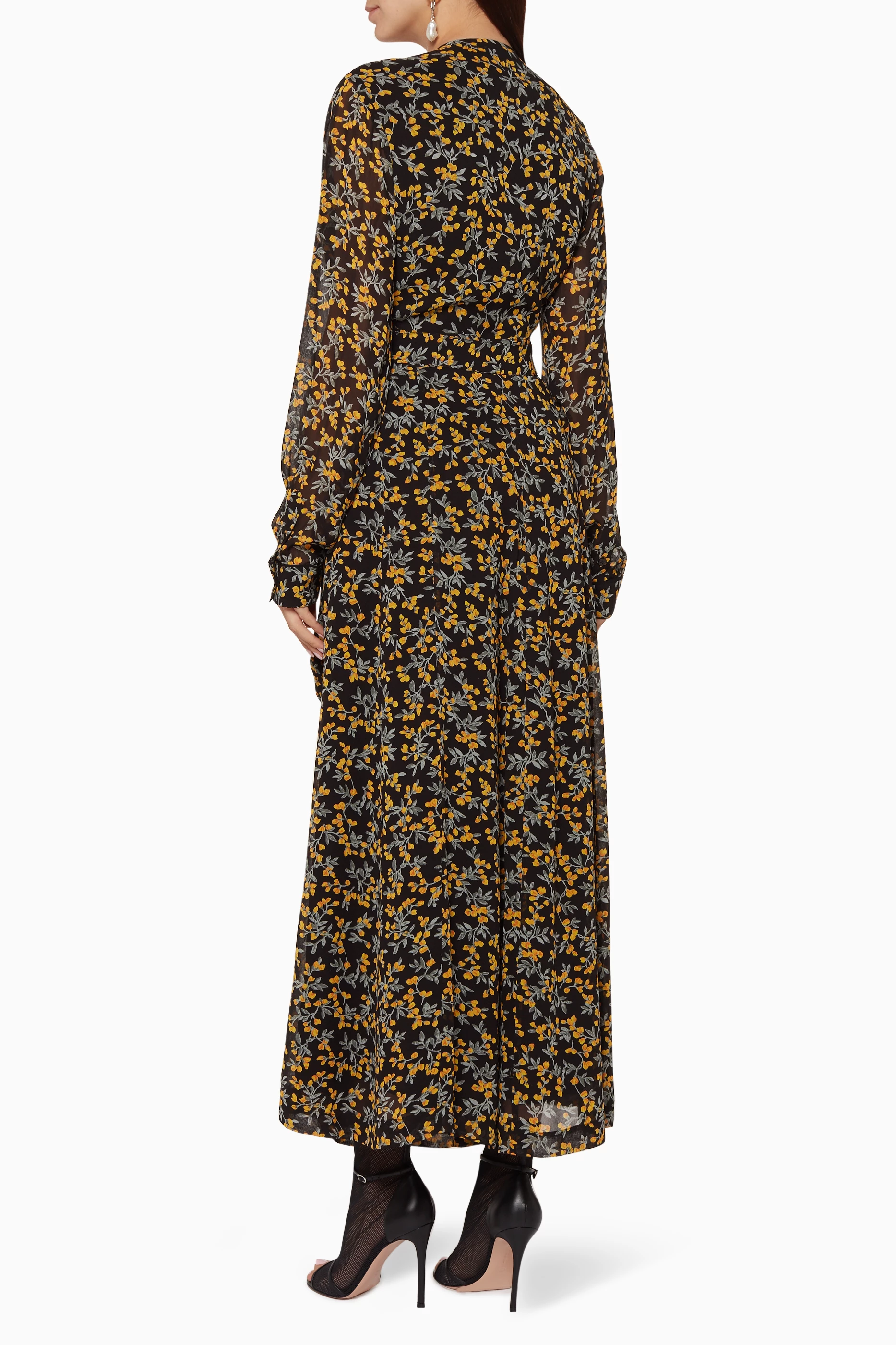 Ganni marceau georgette dress clearance