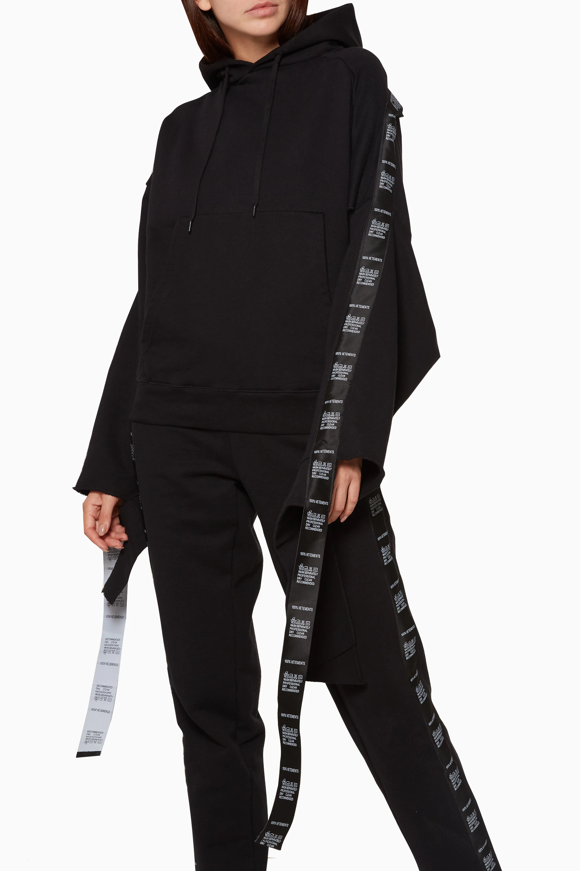 Vetements tape top hoodie
