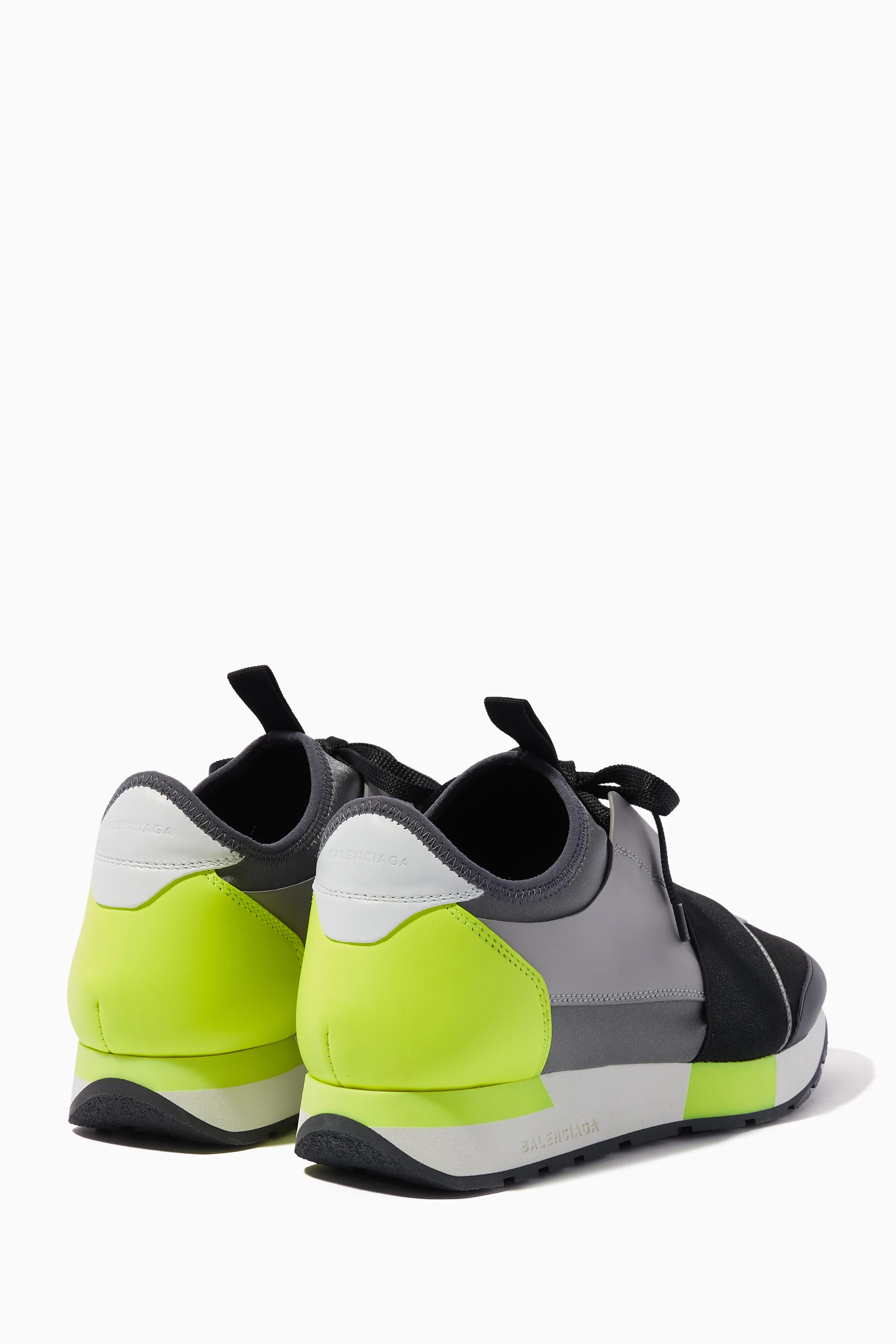 Balenciaga black and yellow runners top