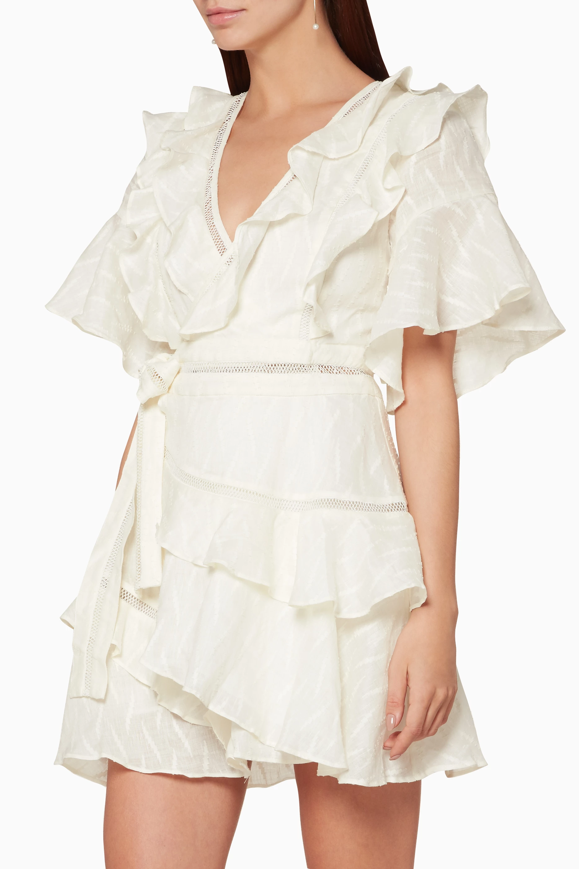 Acler basque sale ruffle top