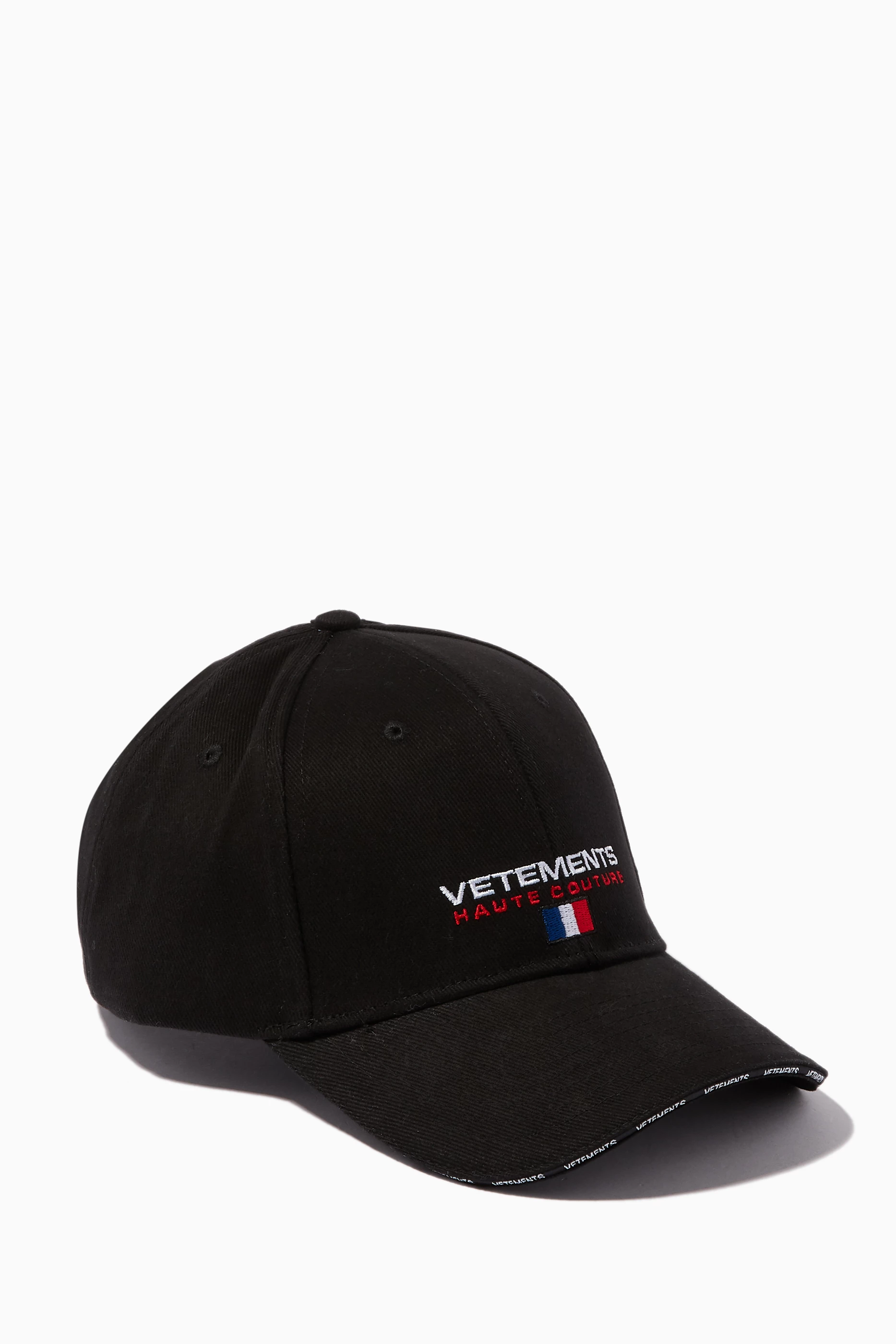 Buy Vetements Black Black Haute Couture Cap for Women in UAE Ounass