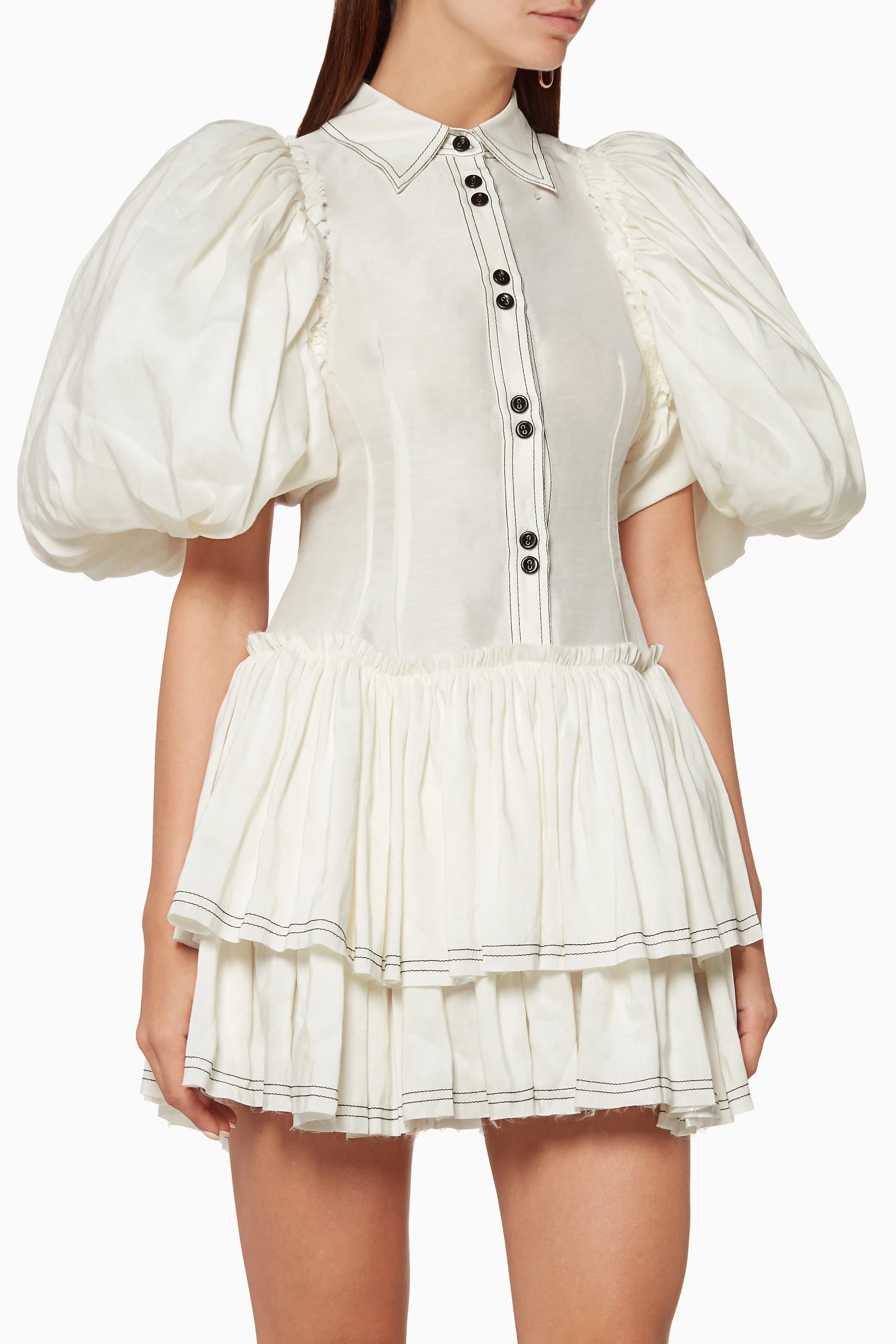 Buy Aje White White Alice Dress for Women in UAE Ounass