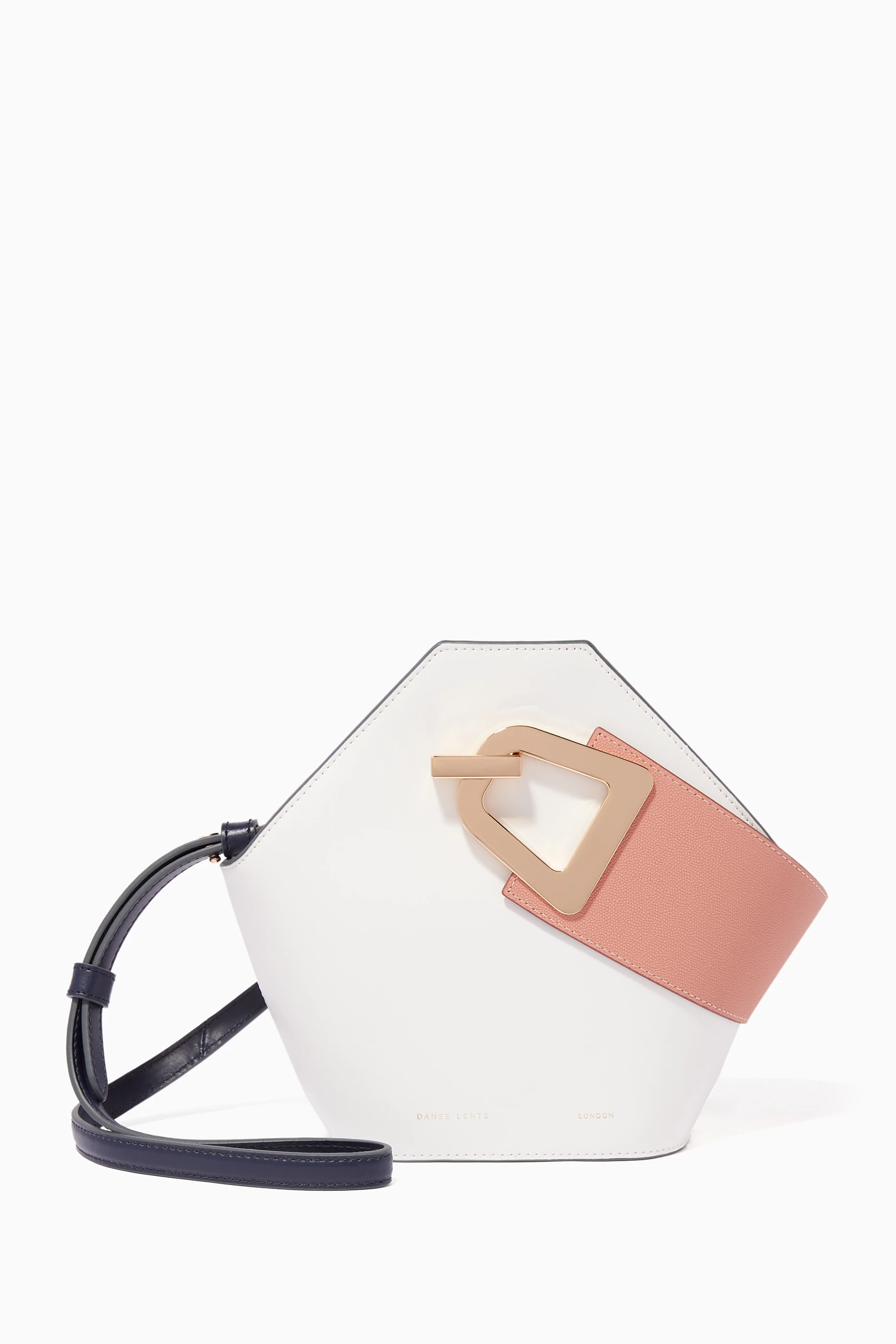 Buy Danse Lente White White Leather Mini Johnny Bucket Bag for Women in UAE Ounass