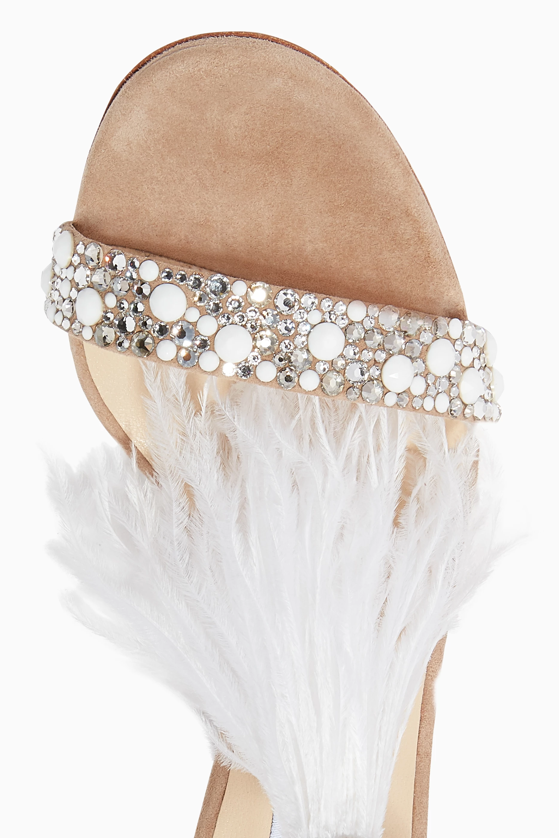 Jimmy choo viola hotsell feather tassel cocktail sandals