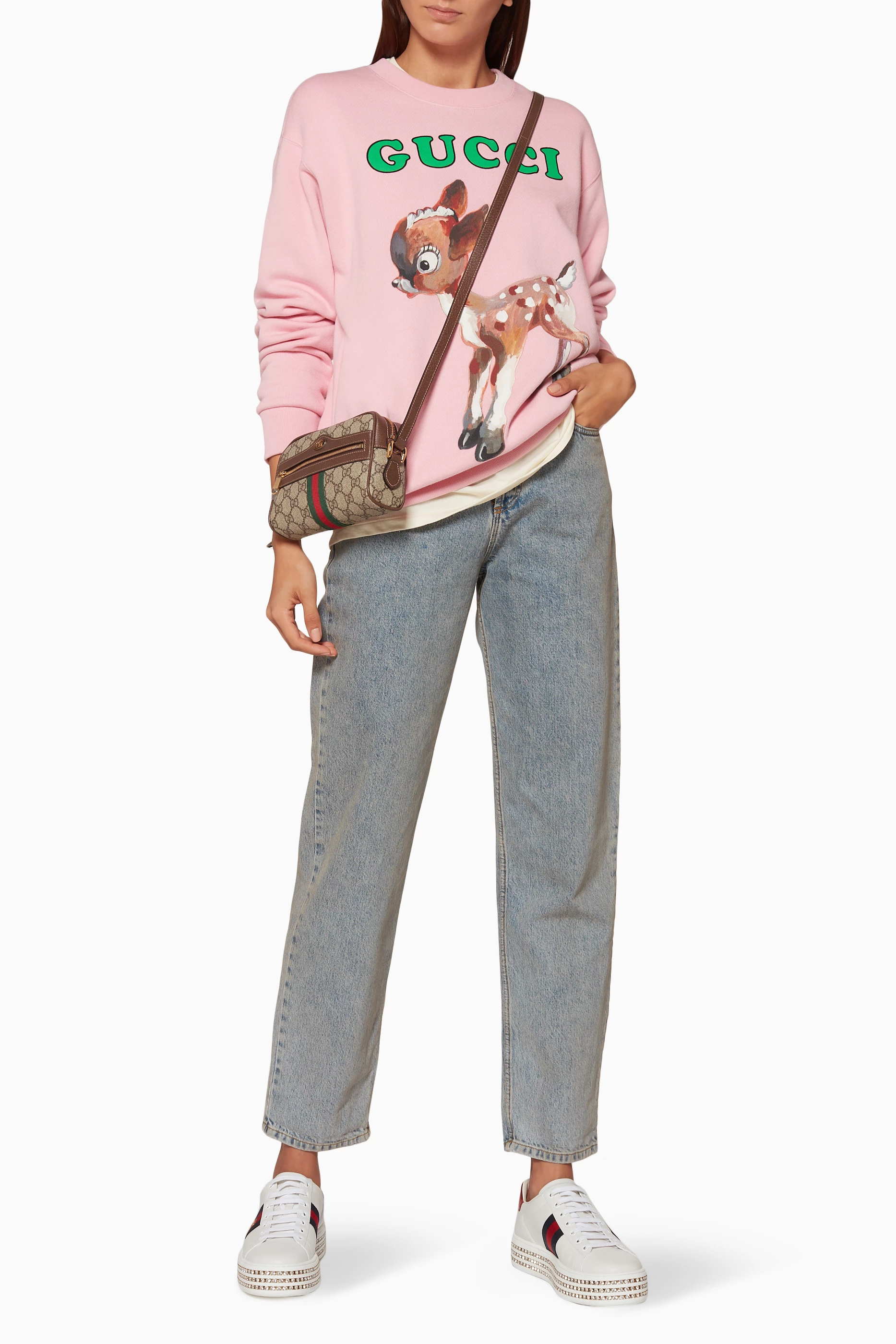 Gucci fawn sweatshirt on sale
