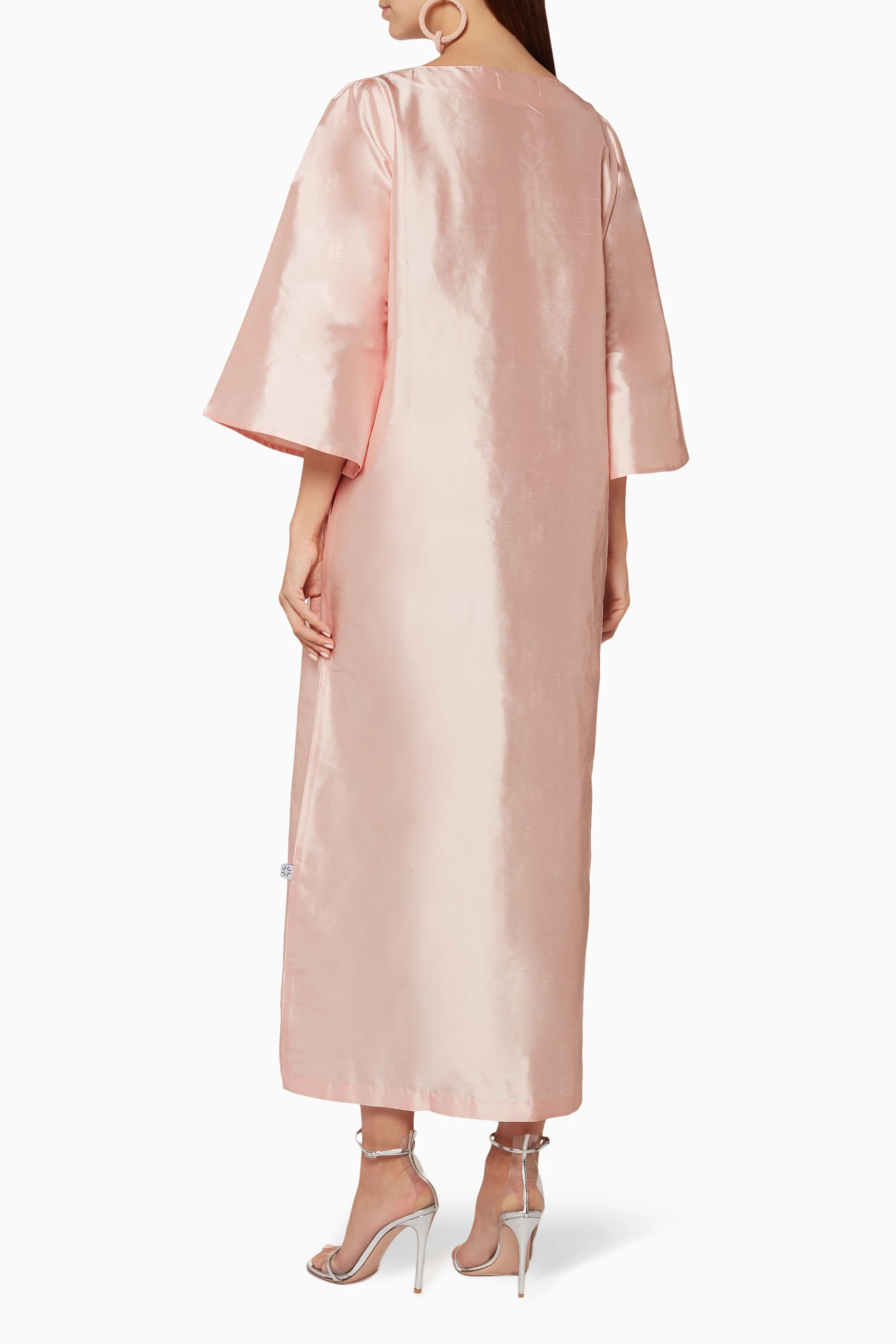 Pale pink silk dress clearance