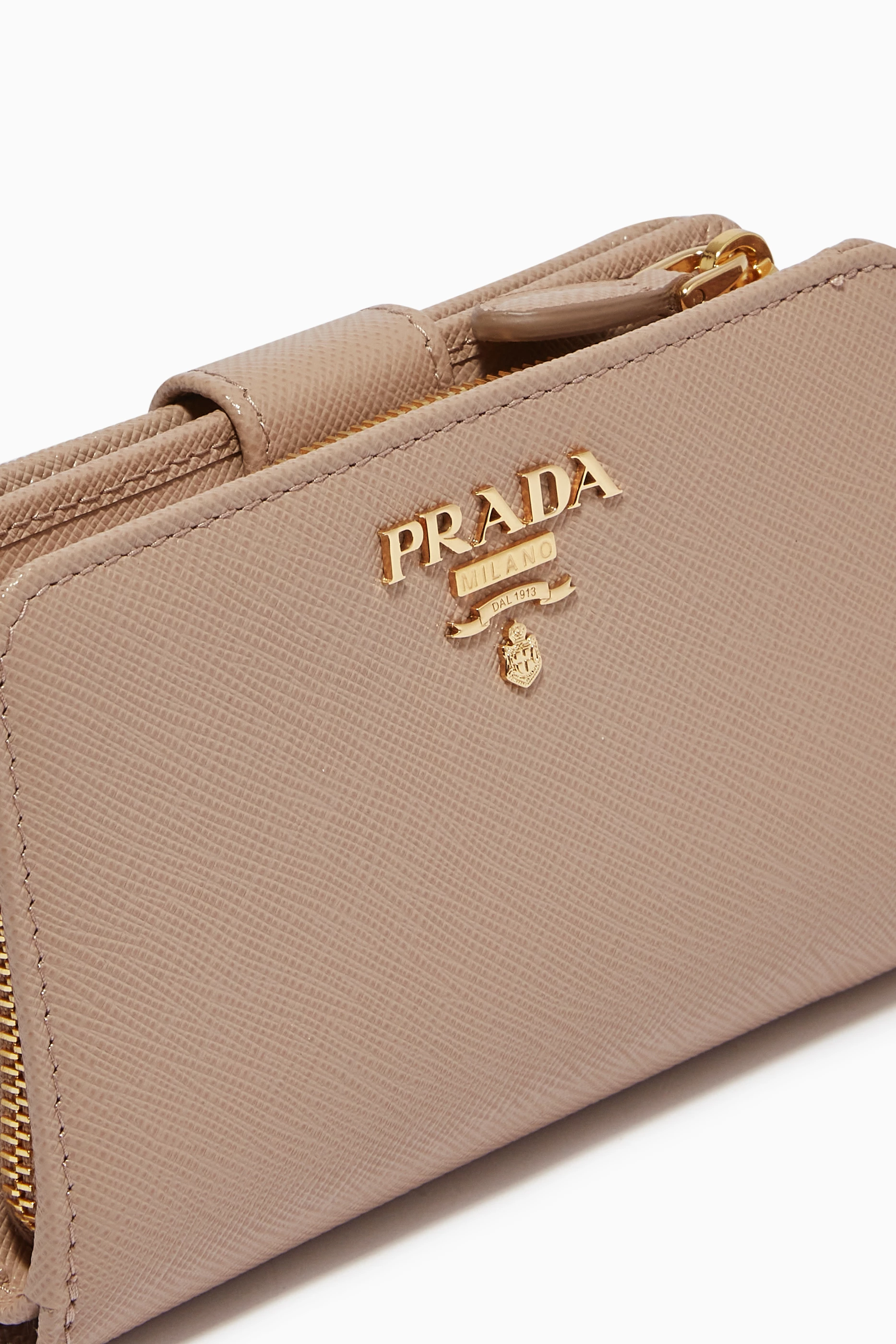 Prada saffiano online bifold wallet