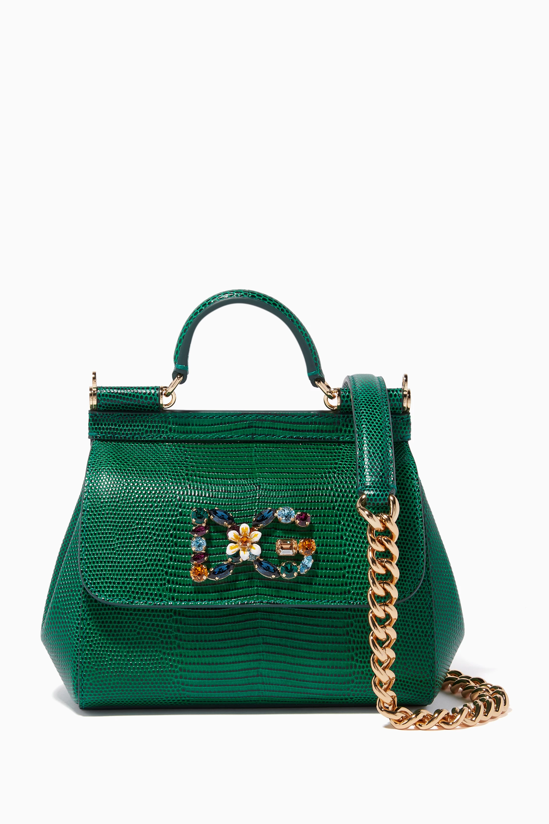 Dolce and gabbana green purse best sale