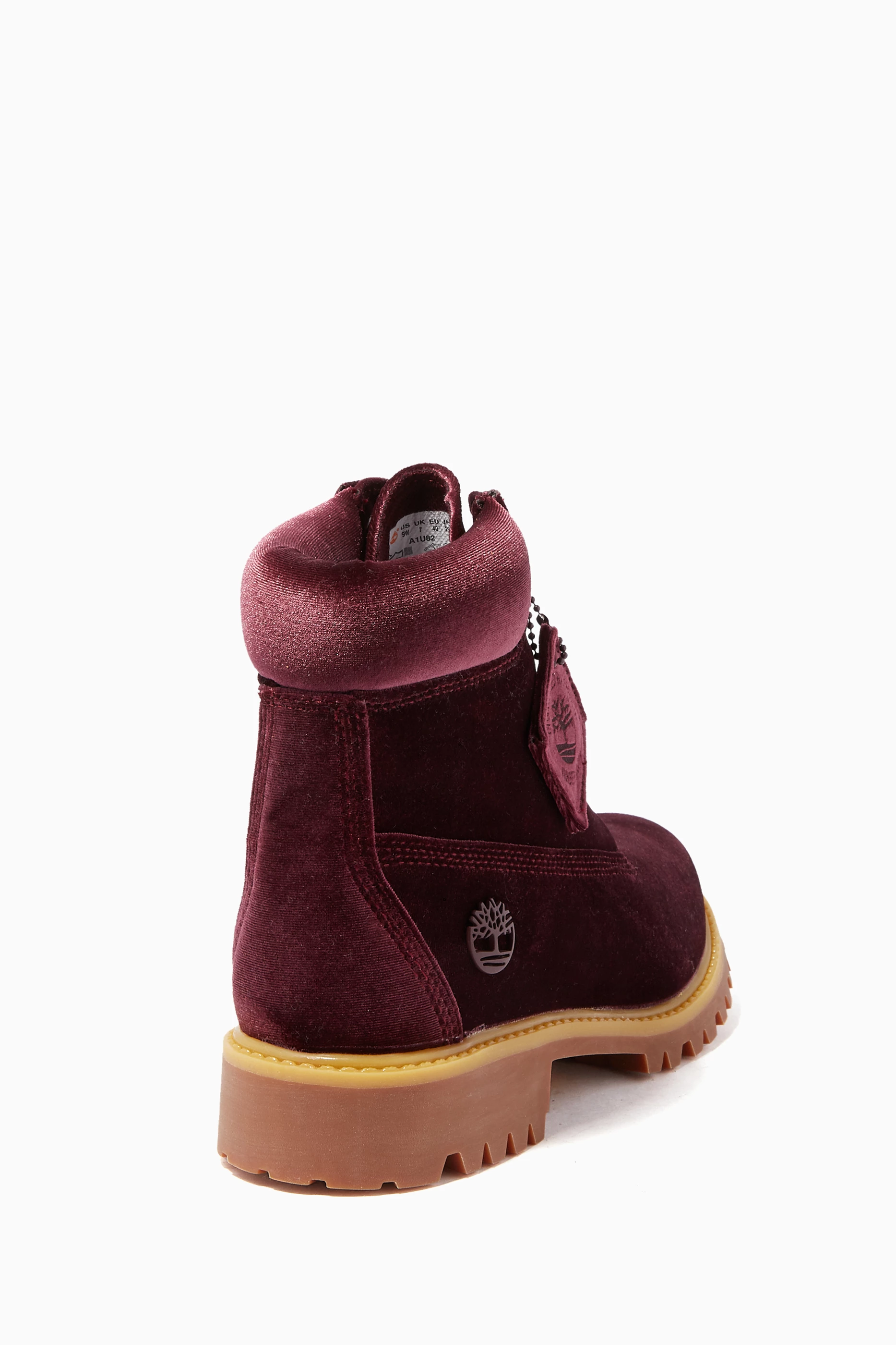 Red velvet timberlands clearance