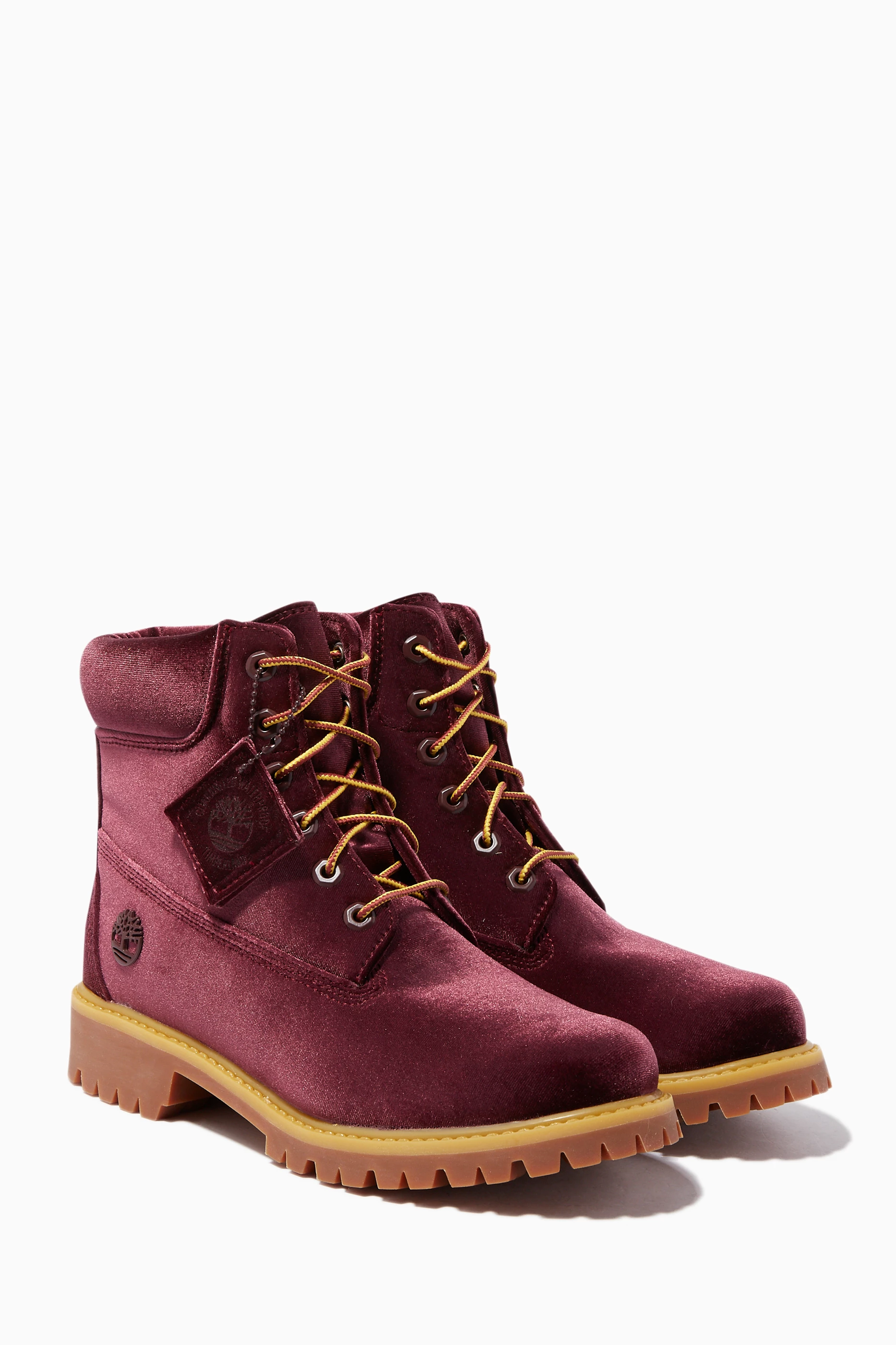 Timberland red velvet top