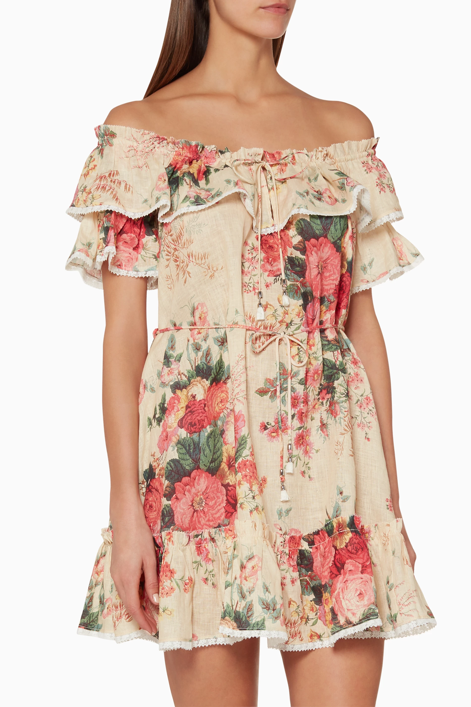 Zimmermann laelia frill tier short dress shop