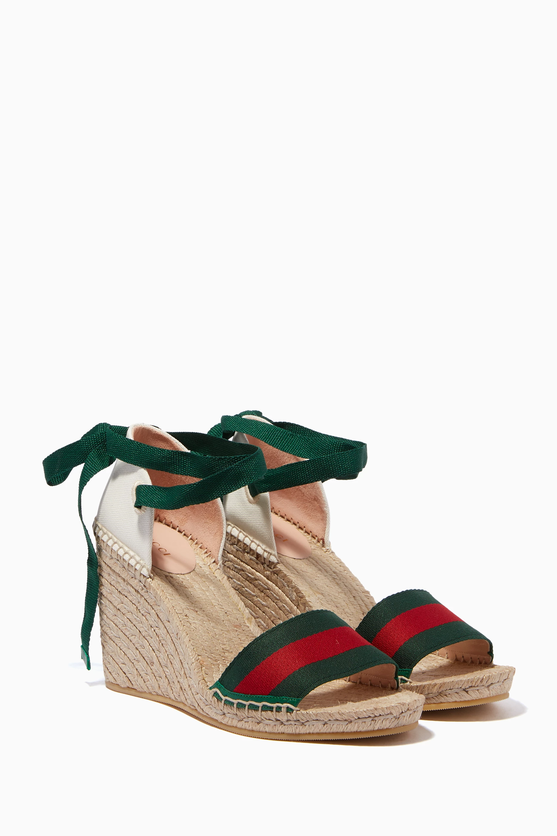 Buy Gucci Multicolour Multi Coloured Lilibeth Web Espadrille