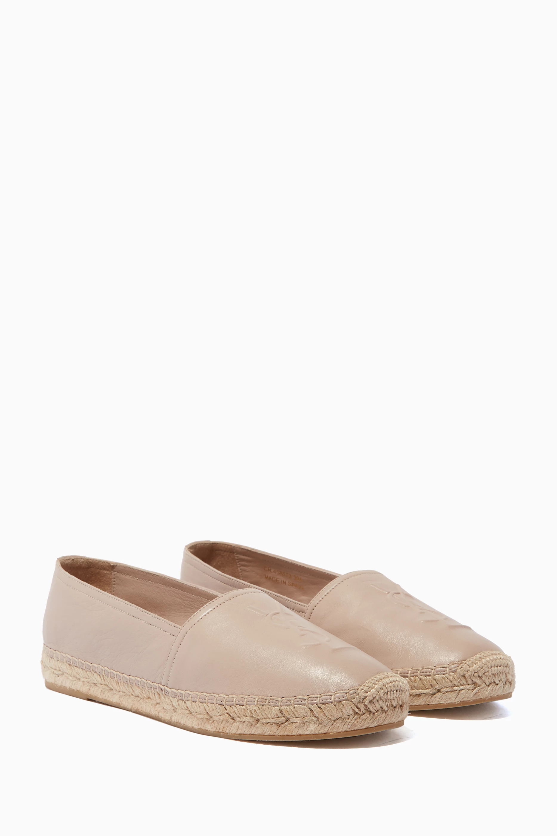 Buy Neutral Nude Monogram Leather Espadrilles for Women in UAE Ounass
